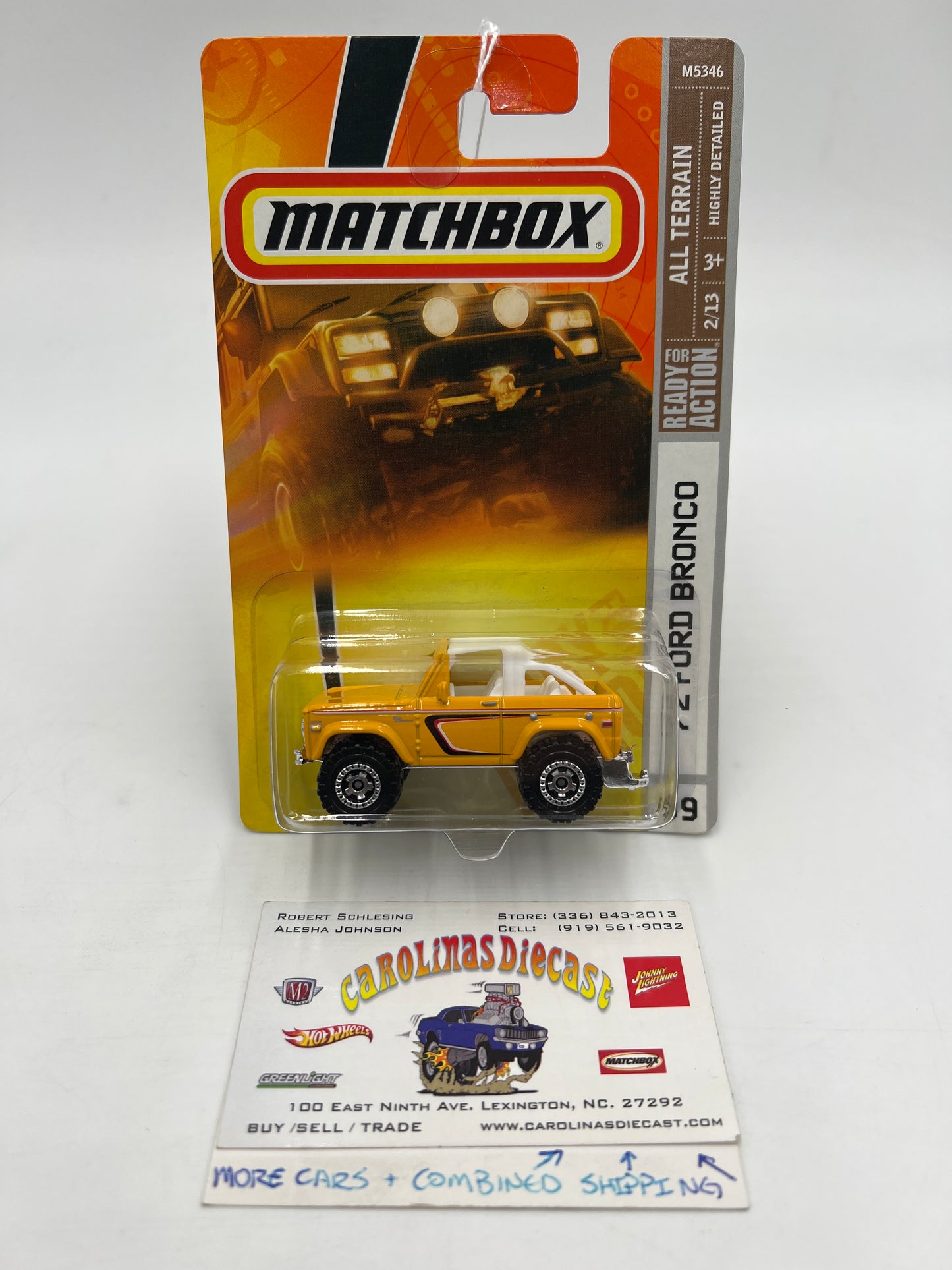 Matchbox All Terrain #89 72 Ford Bronco Yellow 216G
