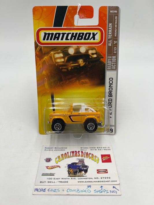 Matchbox All Terrain #89 72 Ford Bronco Yellow 216G
