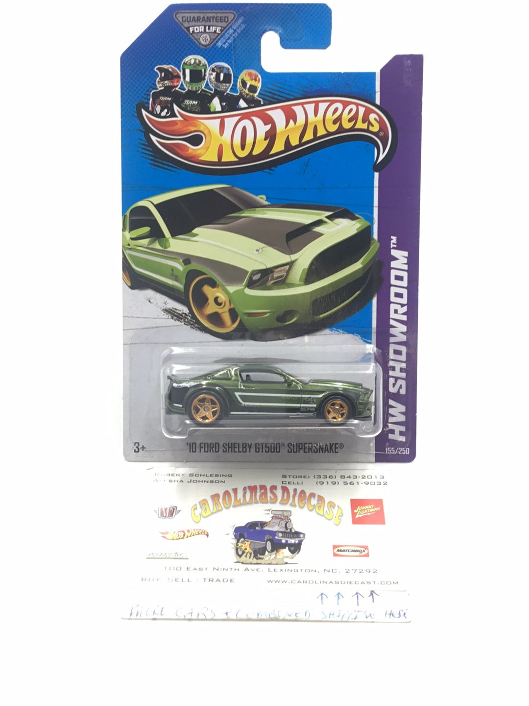 2013 hot wheels super treasure hunt #155 10 Ford Shelby GT500 Supersnake W/Protector