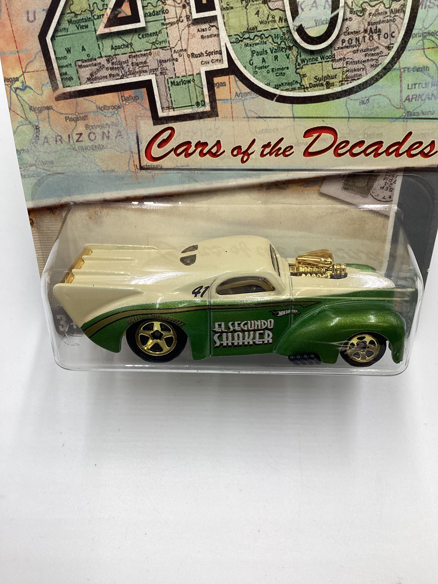 2011 Hot Wheels Cars of the Decades The 40s #5 41 Willys Green/ Beige 157E