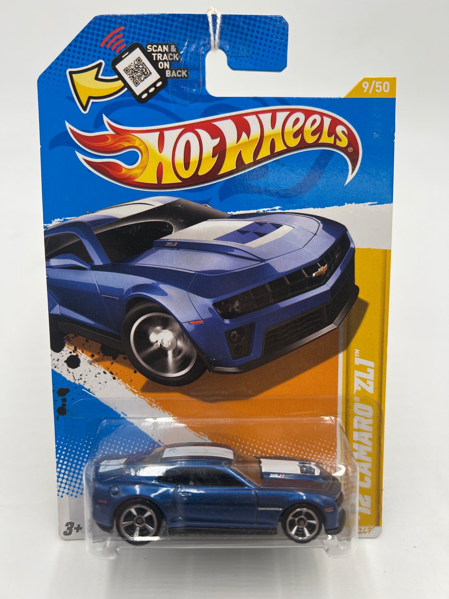 2012 Hot Wheels New Models #9 12 Camaro ZL1 Blue 3B