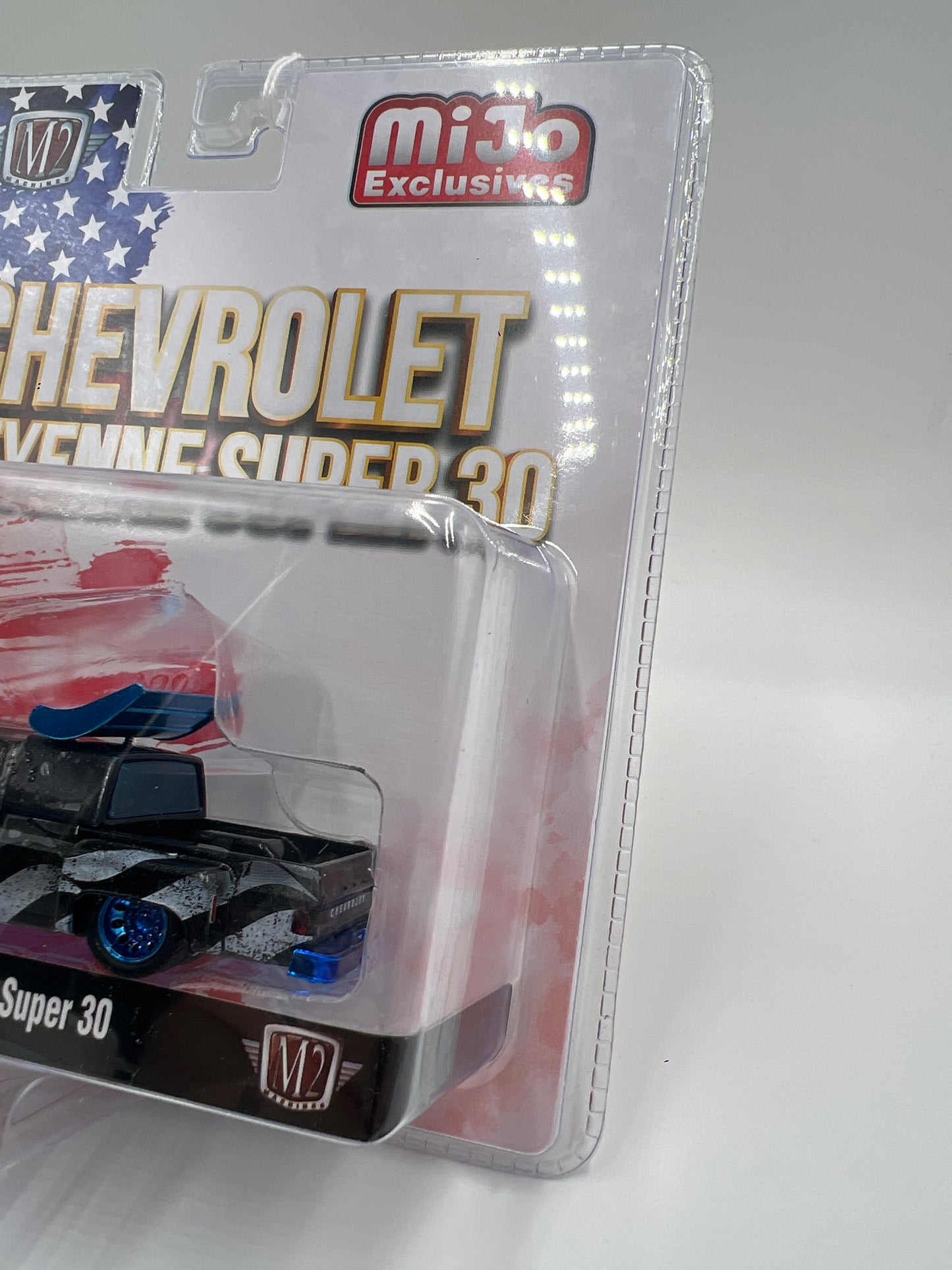2025 M2 Machines Mijo Exclusives Stars & Stripes CHASE 1973 Chevrolet Cheyenne Super 30 Black
