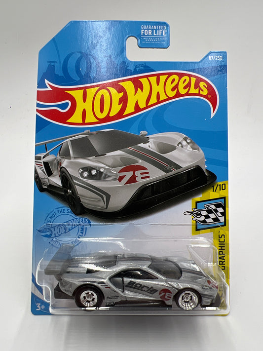 Hot Wheels 2016 Ford GT Race Silver Borla Wheel Swap Custom On Card W/Protector Cracked Blister SR