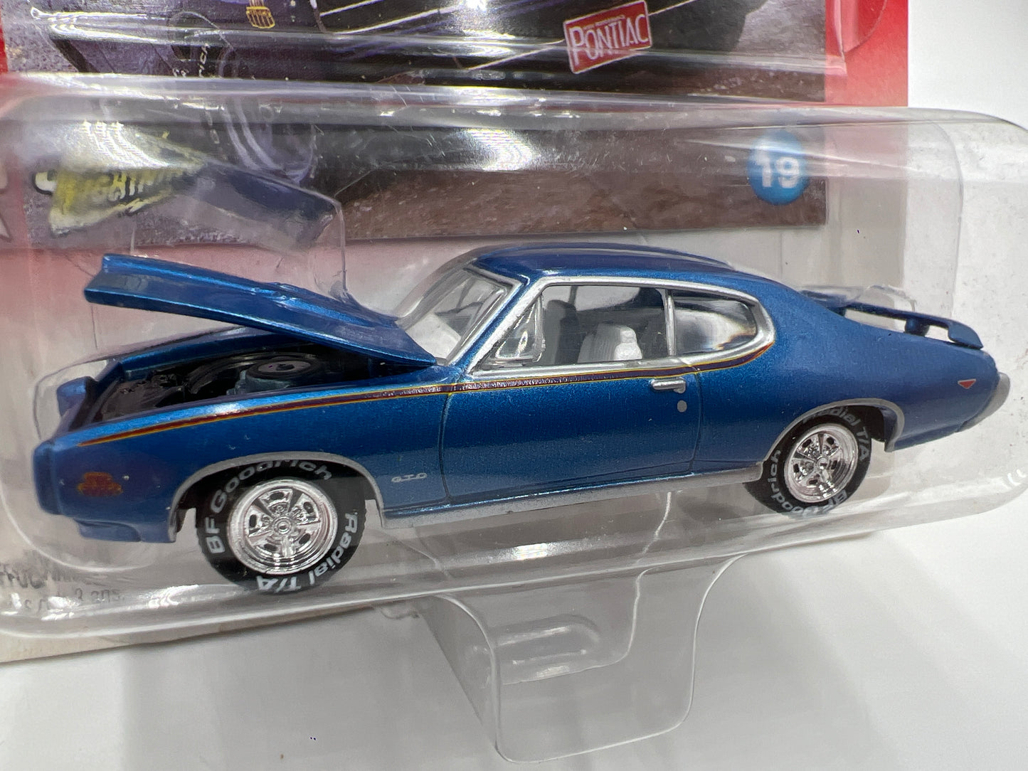 Johnny Lightning Muscle Cars USA #19 1969 Pontiac GTO Blue 221D