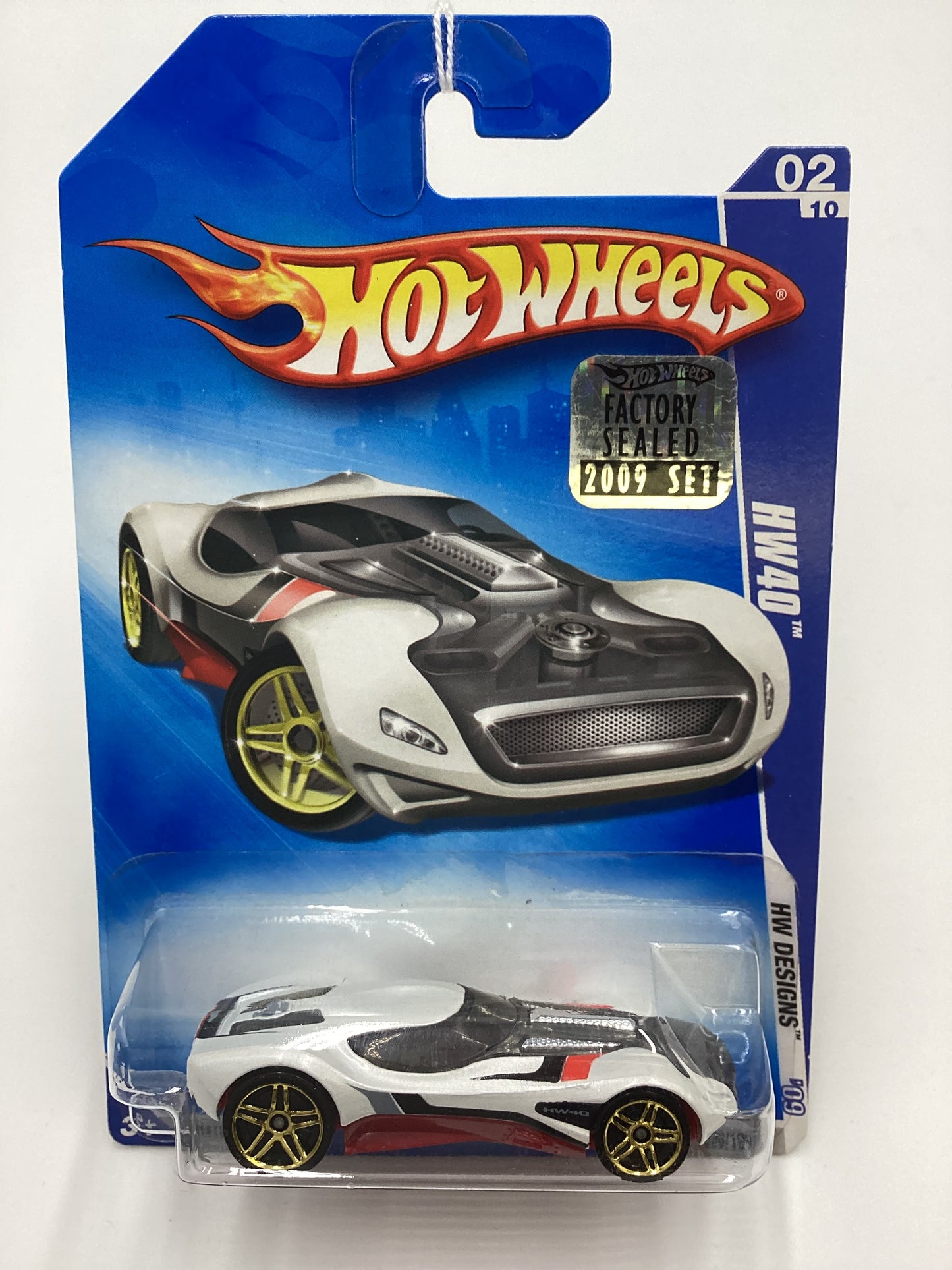 2009 Hot Wheels #098 HW40 White Factory Sealed HH5