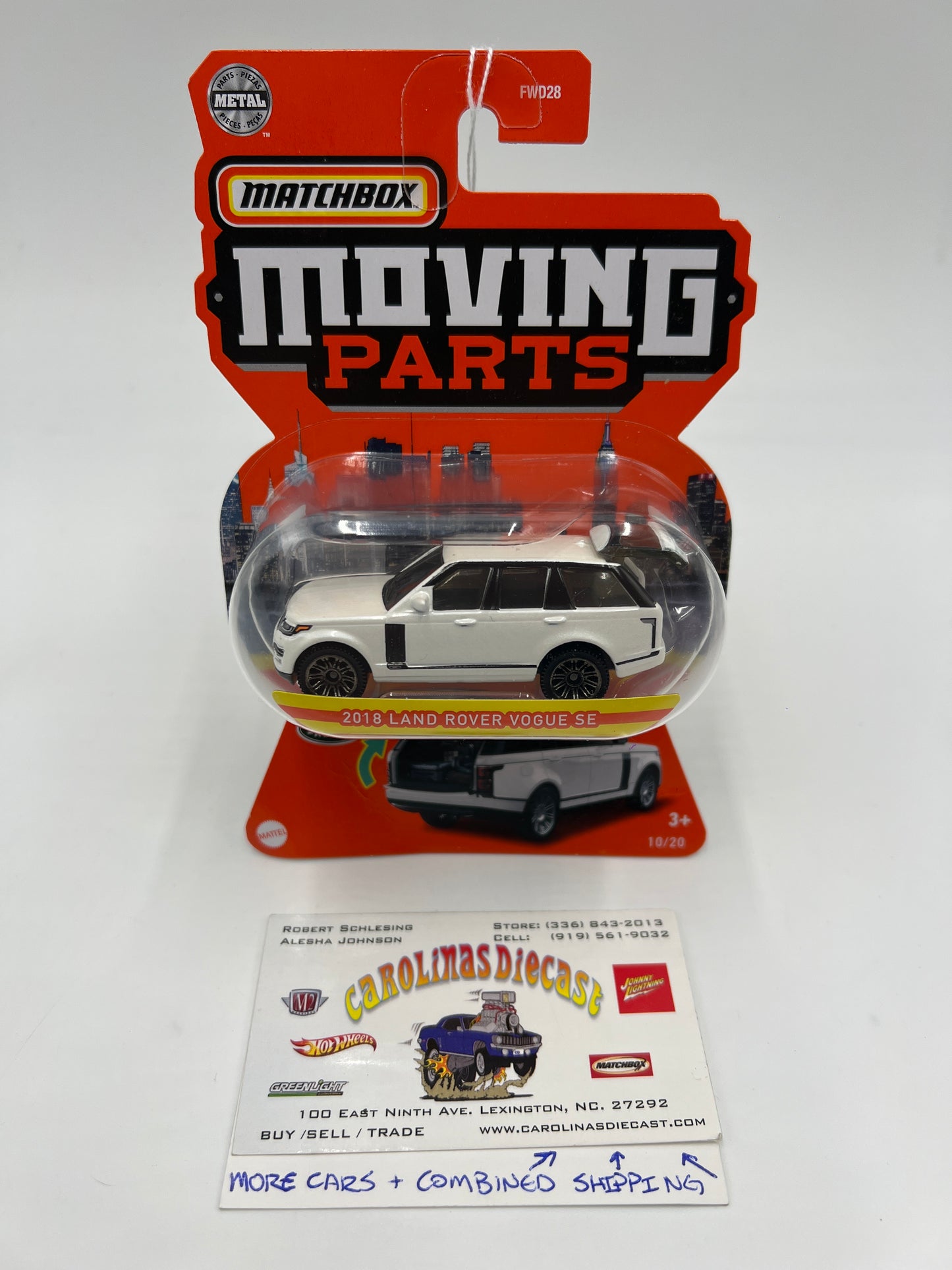 Matchbox Moving Parts #10 2018 Land Rover Vogue SE White 167J