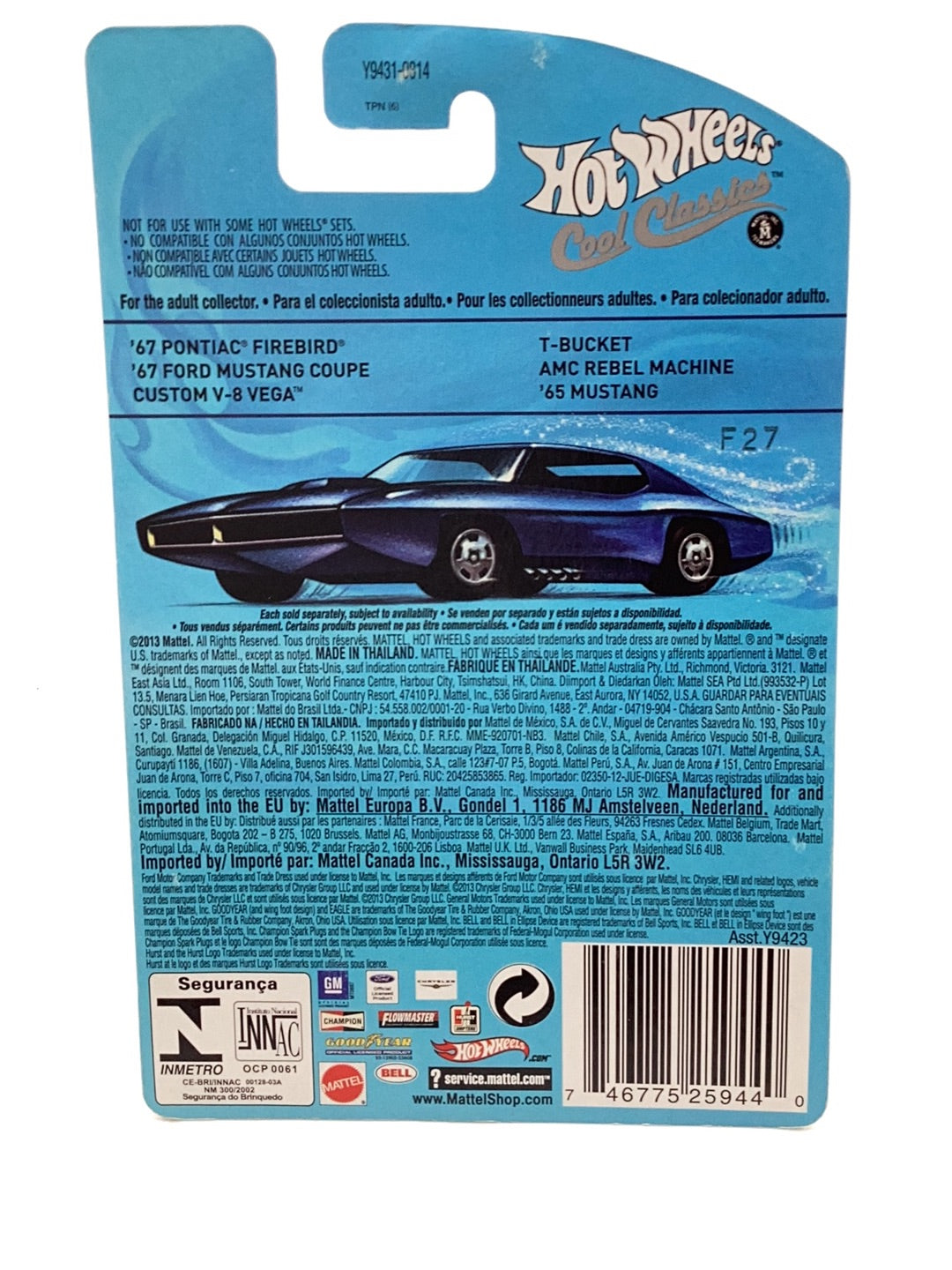 Hot wheels cool classics 67 Ford Mustang Coupe 8/30