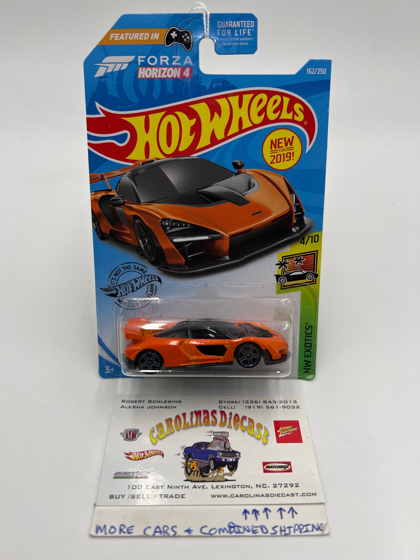 2019 Hot Wheels HW Exotics #162 Forza Horizon 4 McLaren Senna Orange 104C