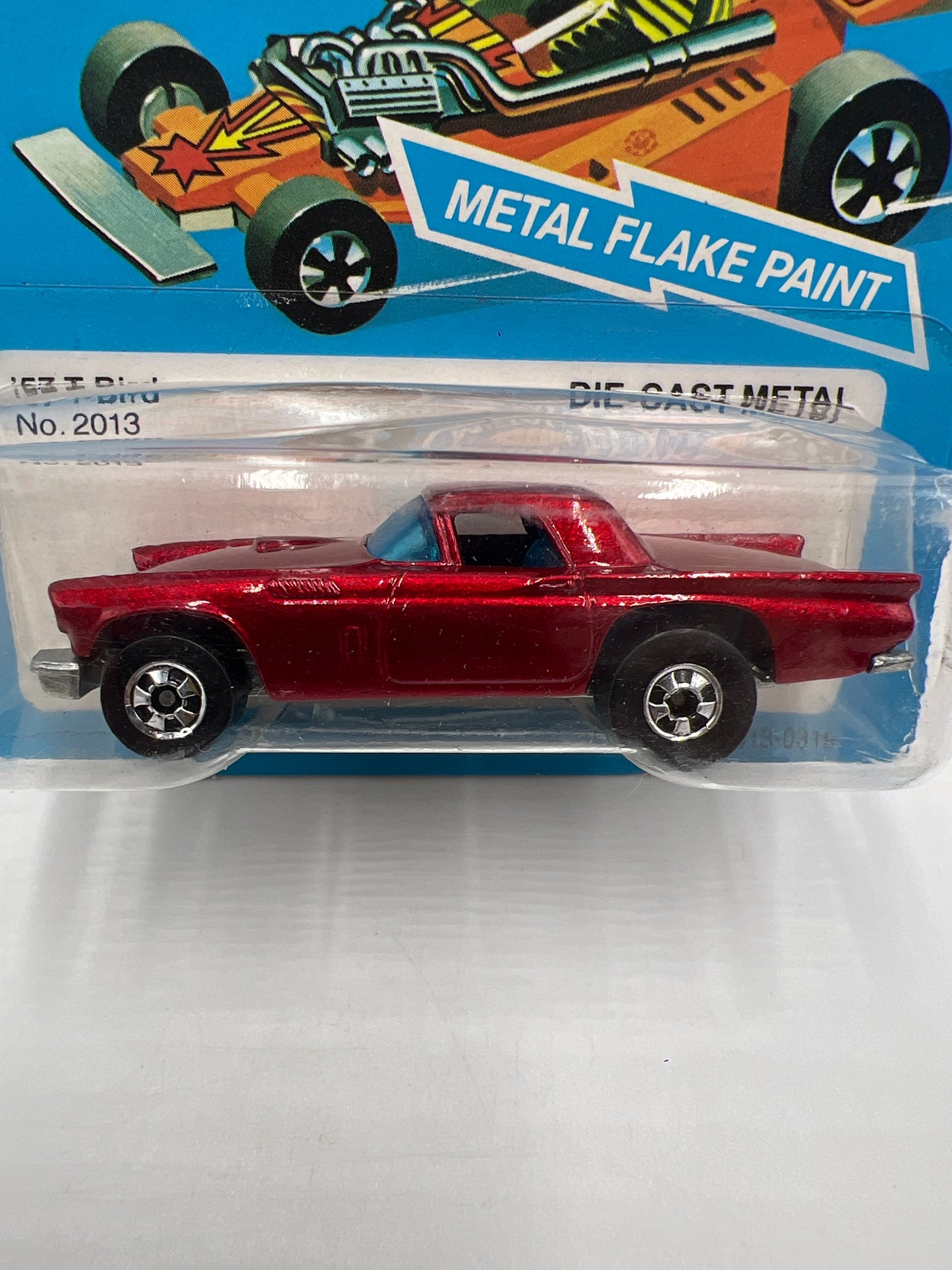 Hot Wheels Original 1982 #2013 57 T-Bird Red Unpunched W/Protector Blister Not Perfect