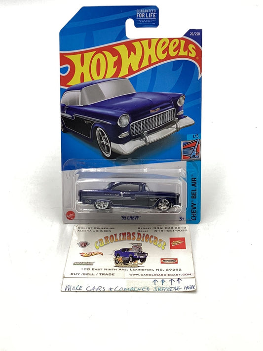 2022 hot wheels super treasure hunt #20 55 Chevy W/Protector
