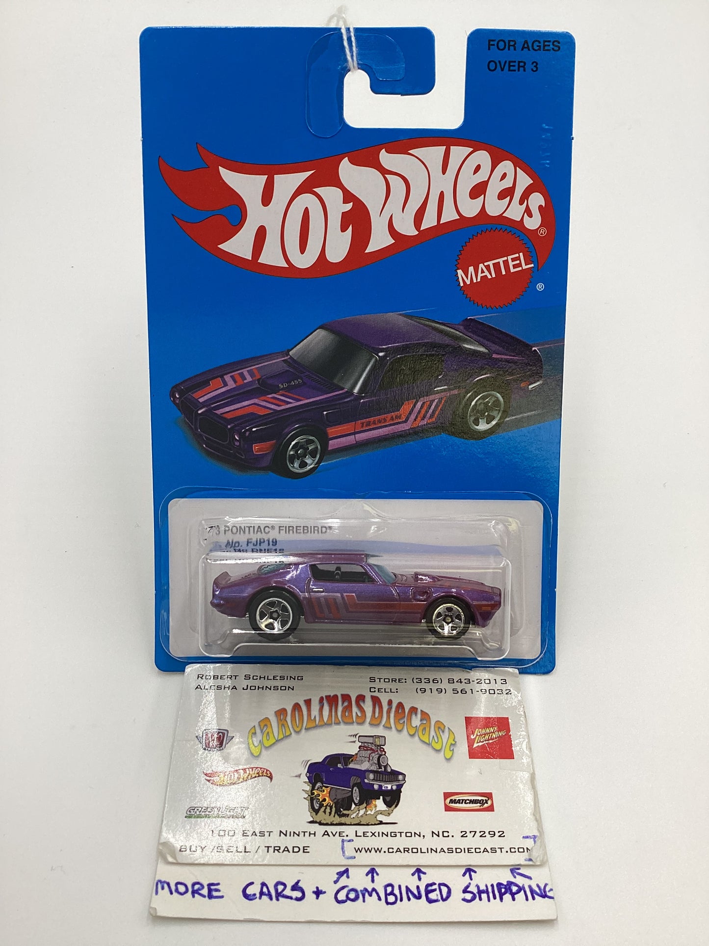 2016 Hot Wheels Target Heritage Retro FJP19 73 Pontiac Firebird Purple 157D