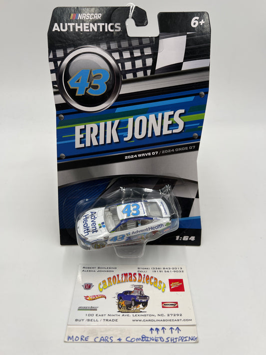 2024 Nascar Authentics Wave 7 #43 Erik Jones White SR
