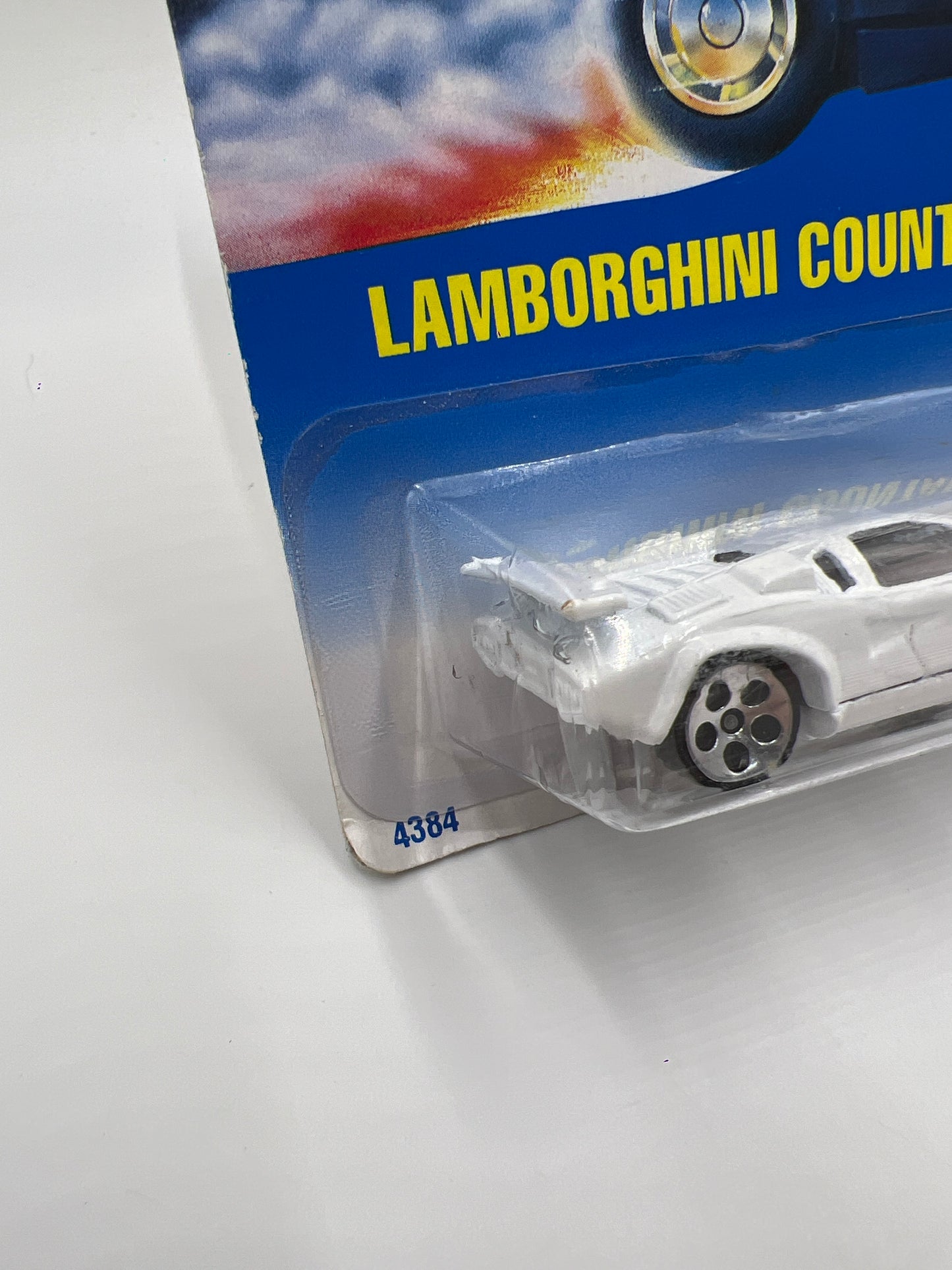 1991 Hot Wheels Collector #232 Lamborghini Countach White Blister Not Perfect 240C