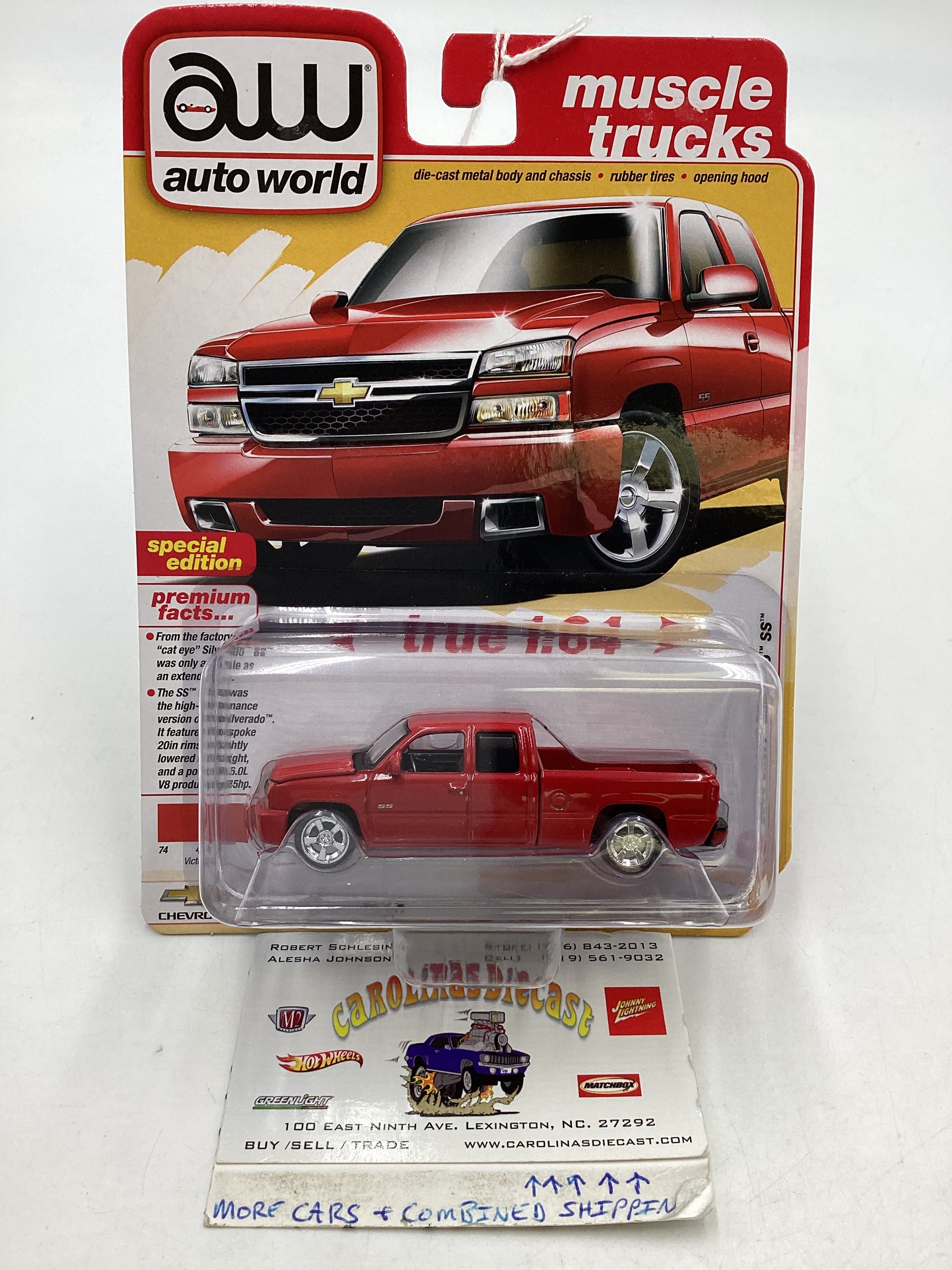 Modellino Truck In Scala Auto World 1:64 Silverado SS Pickup Truck 2006 – Modellino Arancione, Nuovo In Scatola, Collezione 2023 2024 Release 2 - Foto 5