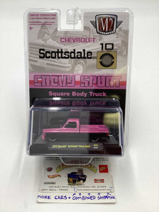 M2 Machines Chevy Sport Squarebody Truck 1979 Chevrolet Scottsdale Chevy Sport Pink HS05