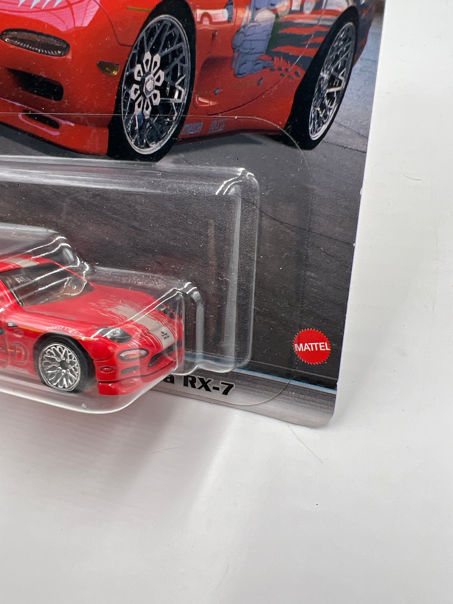 Hot Wheels Fast & Furious Full Force #1 95 Mazda RX-7 Red W/Protector