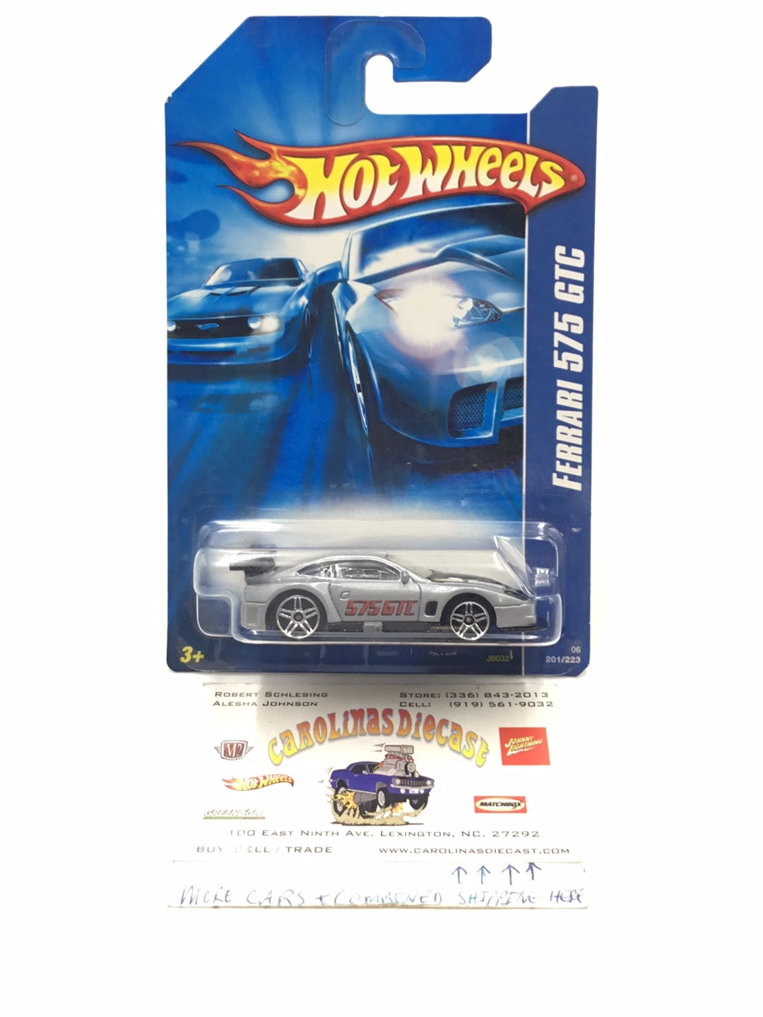 2006 Hot Wheels #201 Ferrari 575 GTC OO5