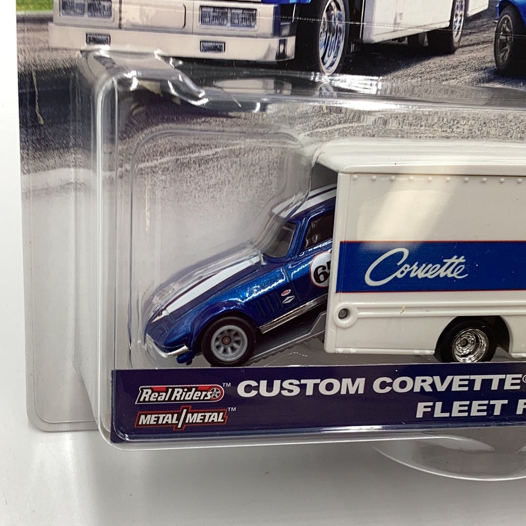 Hot wheels car culture team transport #24 Custom Corvette stingray Coupe fleet flyer 243E