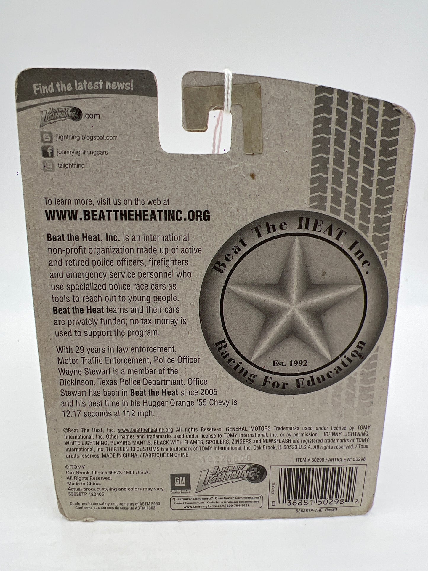 Johnny Lightning Small Card 1955 Chevy Sedan Dickinson Orange