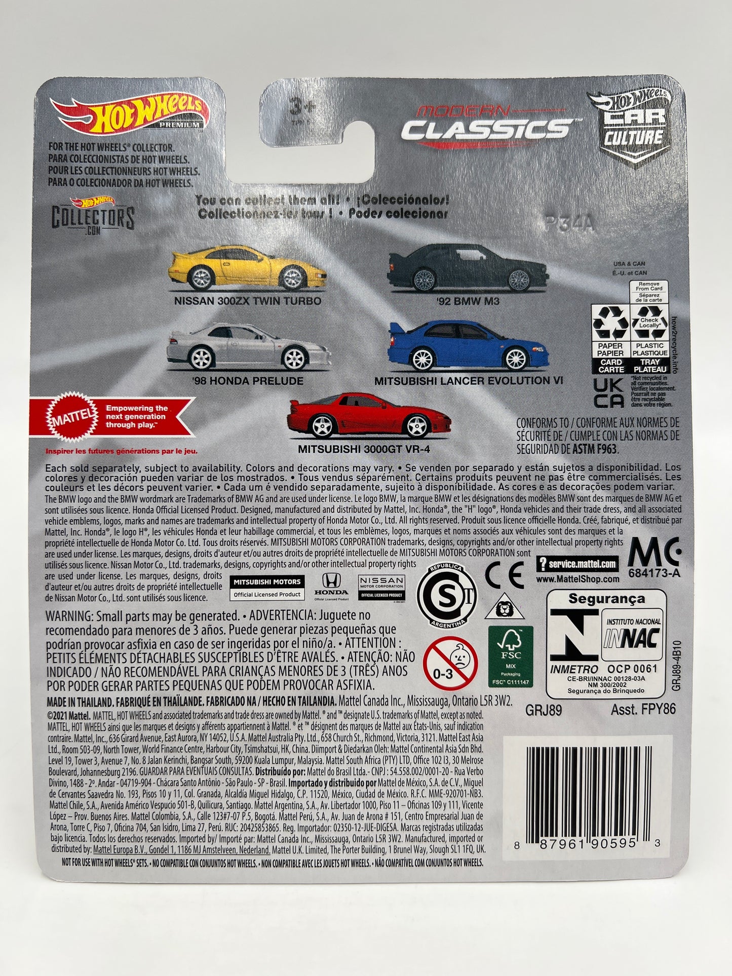 Hot Wheels Premium Modern Classics #4 Mitsubishi Lancer Evolution VI Blue 254A