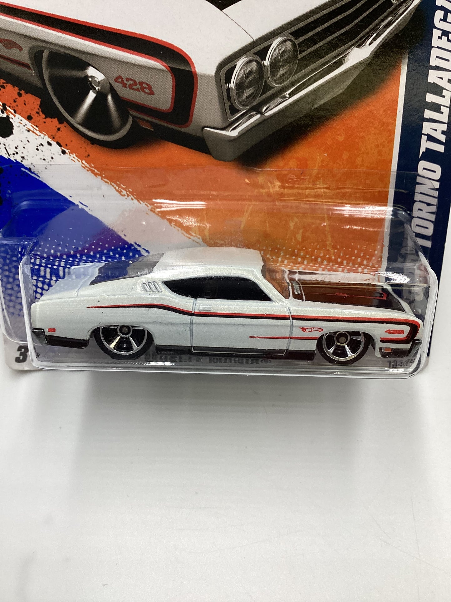 2011 Hot Wheels #103 69 Ford Torino Talledega White