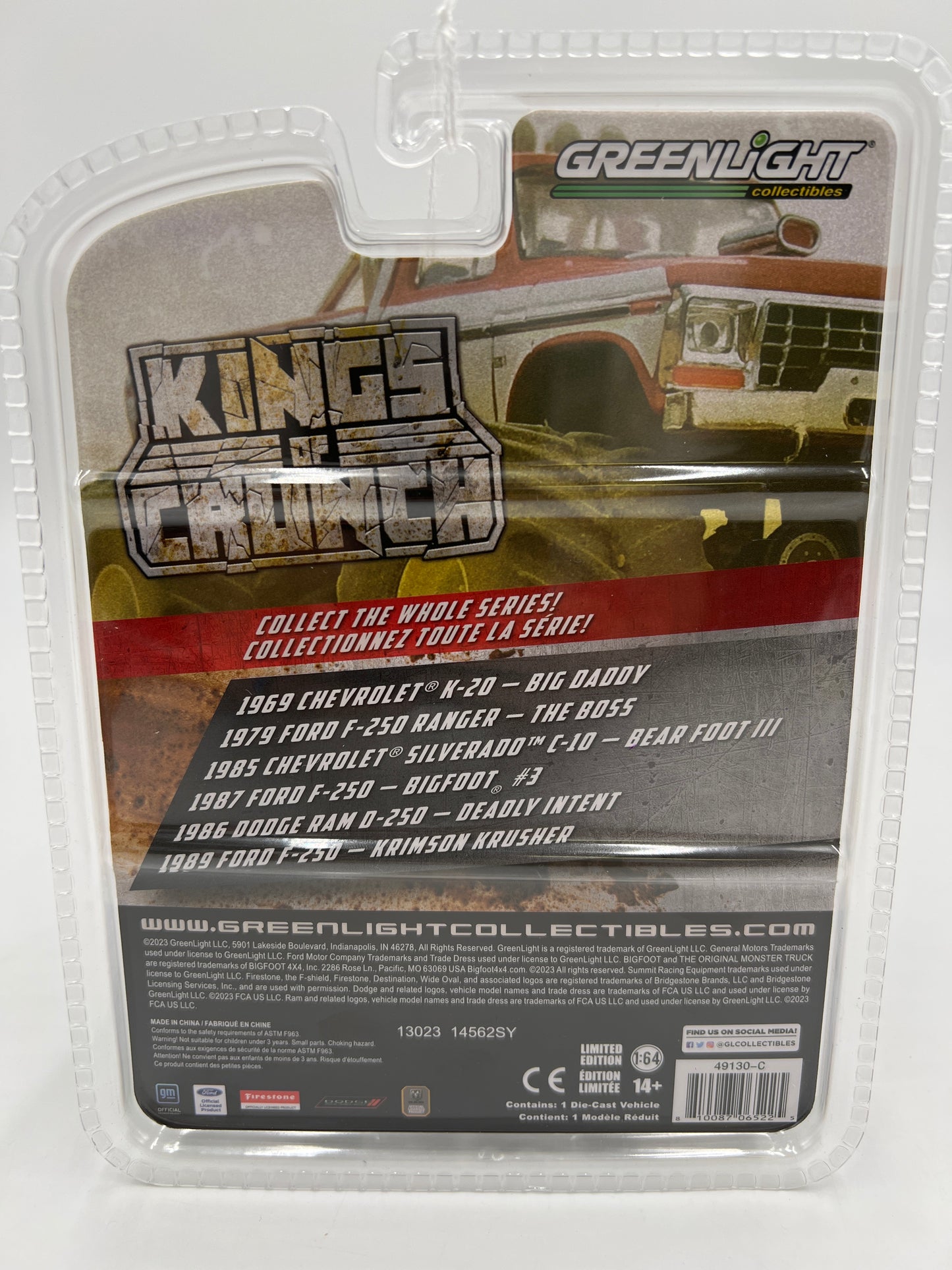 Greenlight Kings of Crunch Series 13 1985 Chevrolet Silverado C-10 Bear Foot III 216E