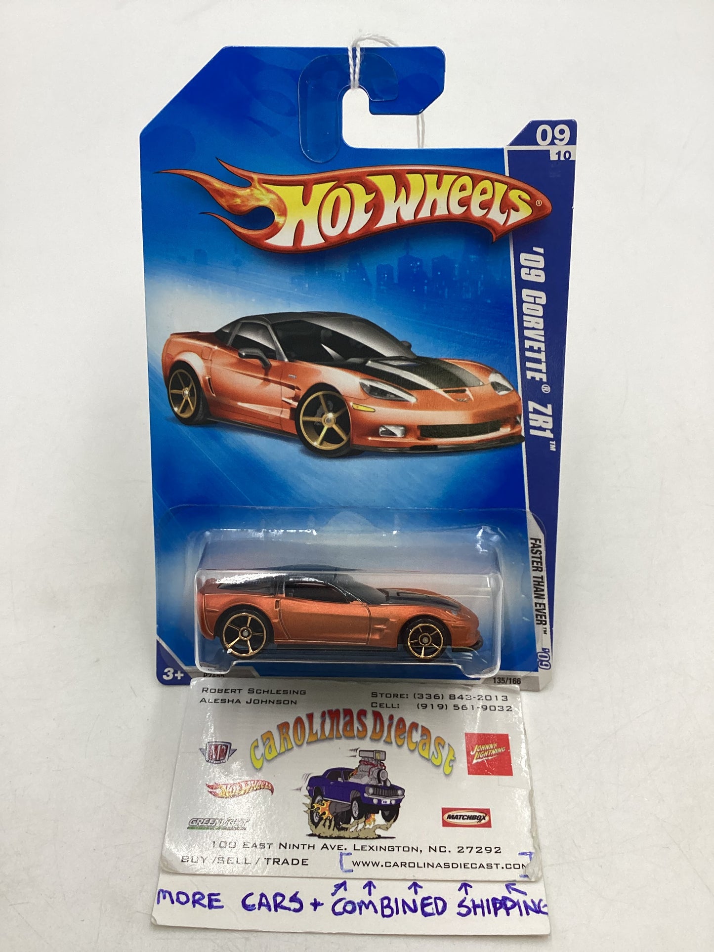 2009 Hot Wheels #135 09 Corvette ZR1 Copper 13B