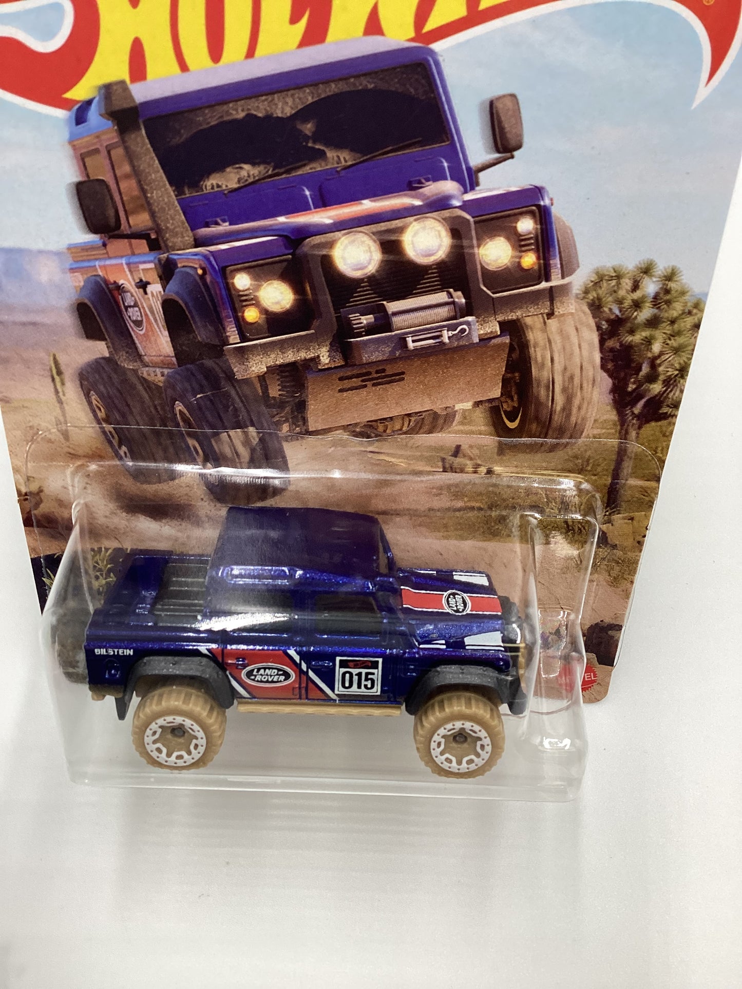 2023 Hot wheels Off Road Mud Runners #4 15 Land Rover Defender Double Cab Blue 160B