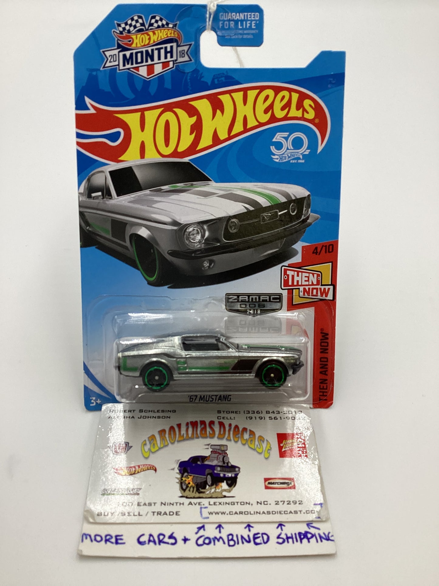 2018 Hot Wheels Zamac #006 67 Mustang 147E