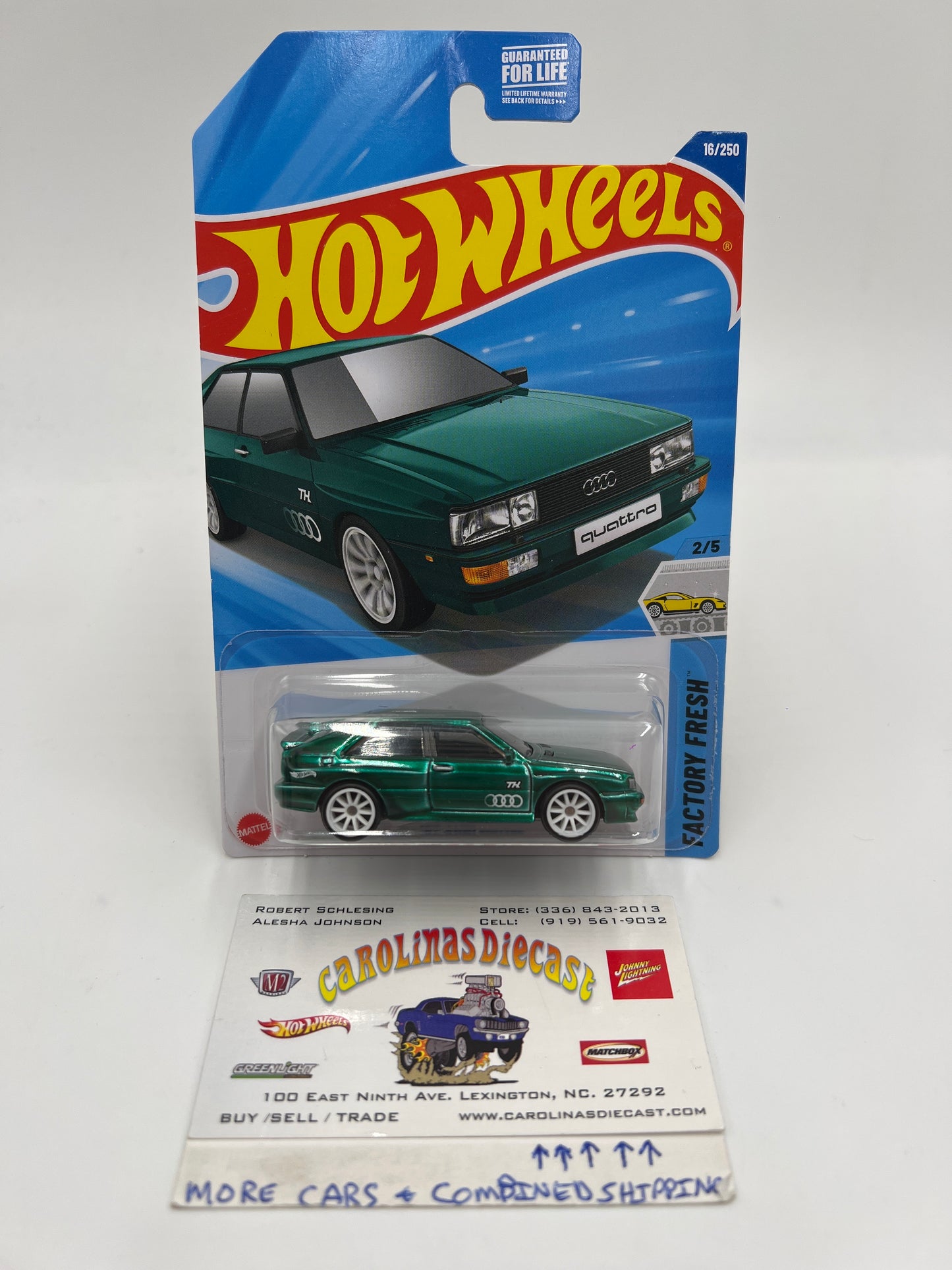 2025 Hot Wheels A Case Super Treasure Hunt #16 87 Audi Quattro Green W/Protector #1