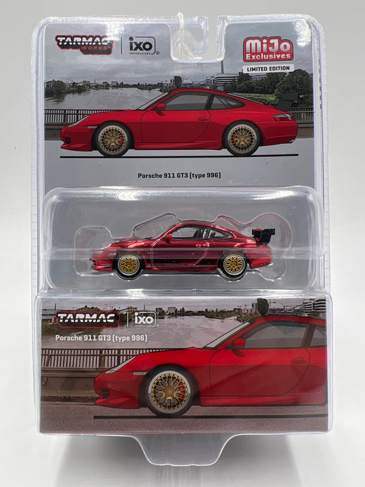 Tarmac Works x IXO Models Mijo Exclusives CHASE Porsche 911 GT3 Type 996 Red Chrome