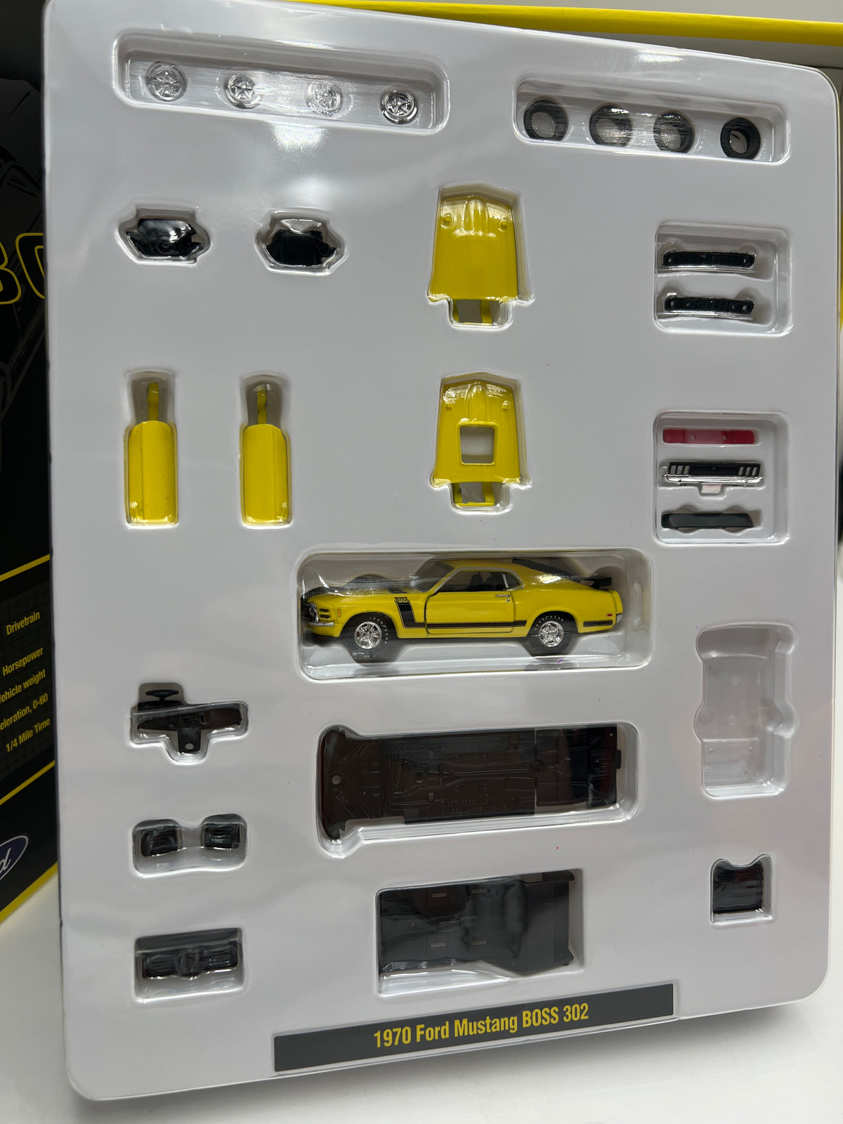 2026 M2 Machines 1/64 Shadow Box 1970 Ford Mustang Boss 302 Yellow
