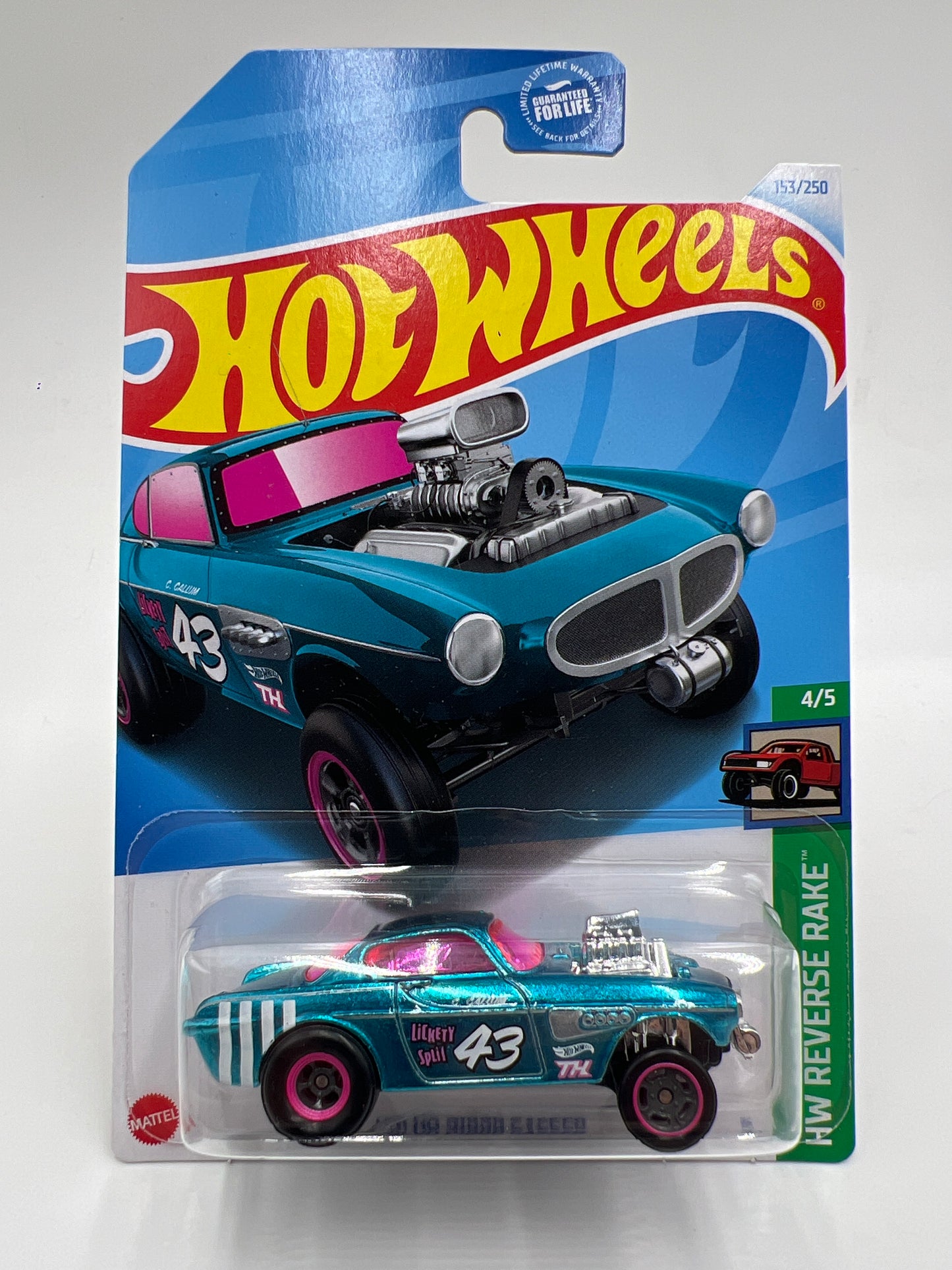 2024 Hot Wheels Super Treasure Hunt #153 Volvo P1800 Gasser Blue W/Protector