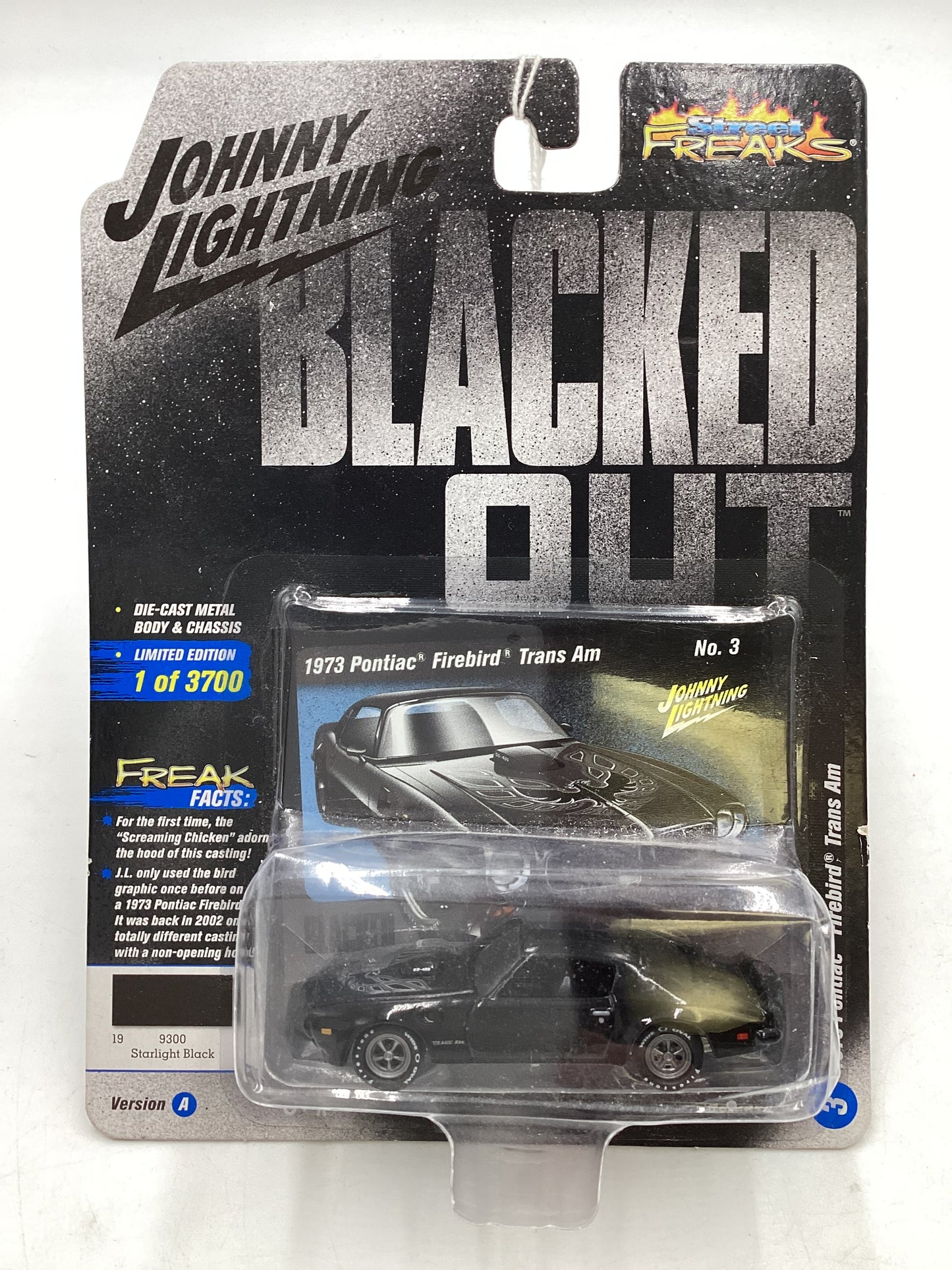 Johnny Lightning Blacked Out 1973 Pontiac Firebird Trans Am 191D