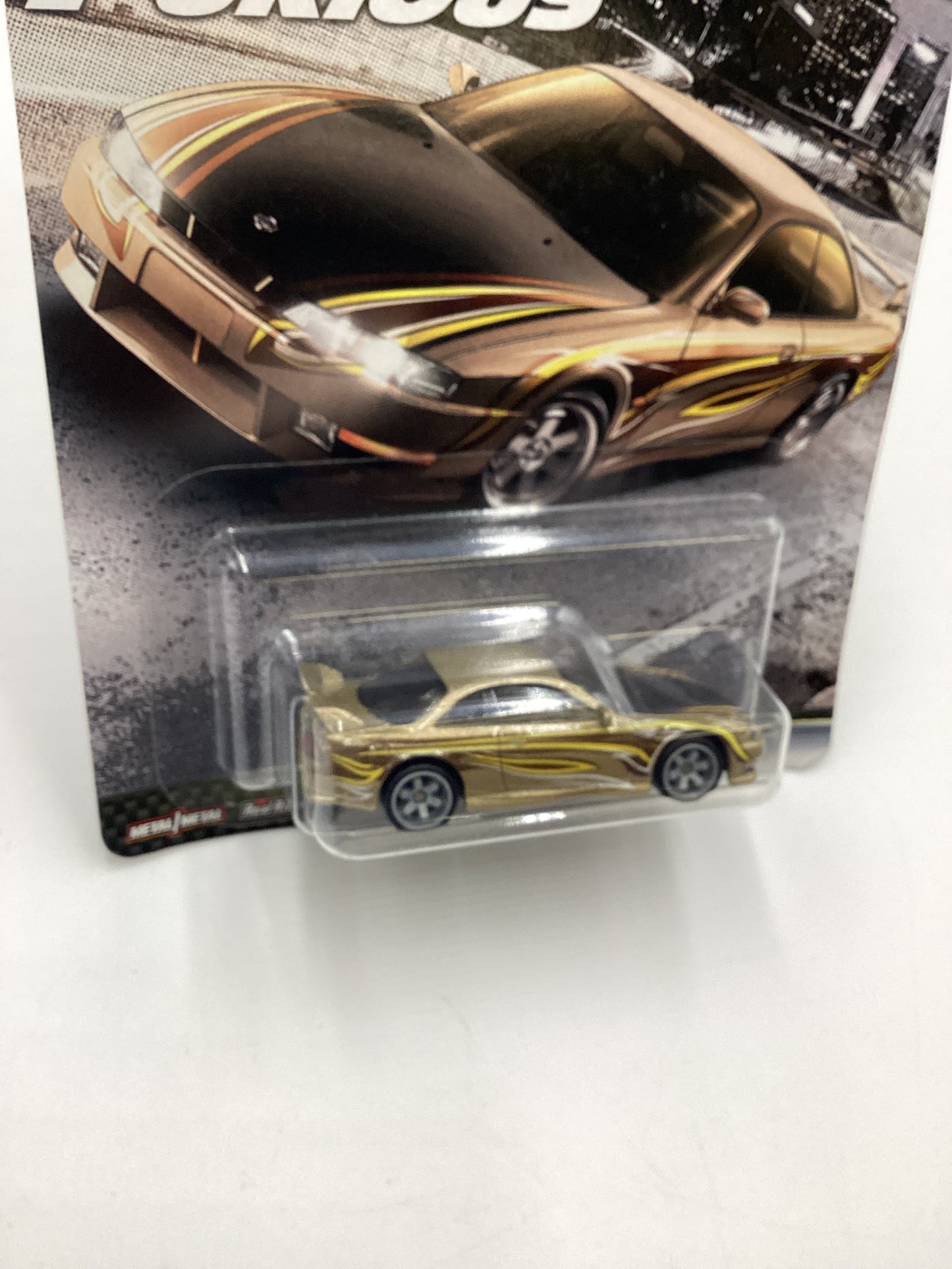 Hot Wheels Premium Fast & Furious Fast Tuners #3 Nissan 240SX S14 Gold W/Protector