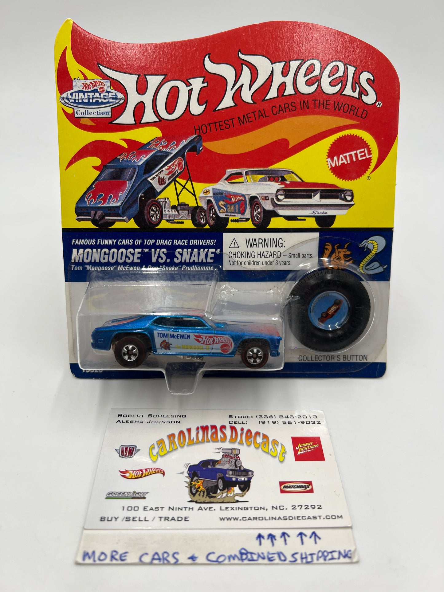 Hot Wheels Vintage Collection Mongoose Vs. Snake Tom McEwen Mongoose Blue