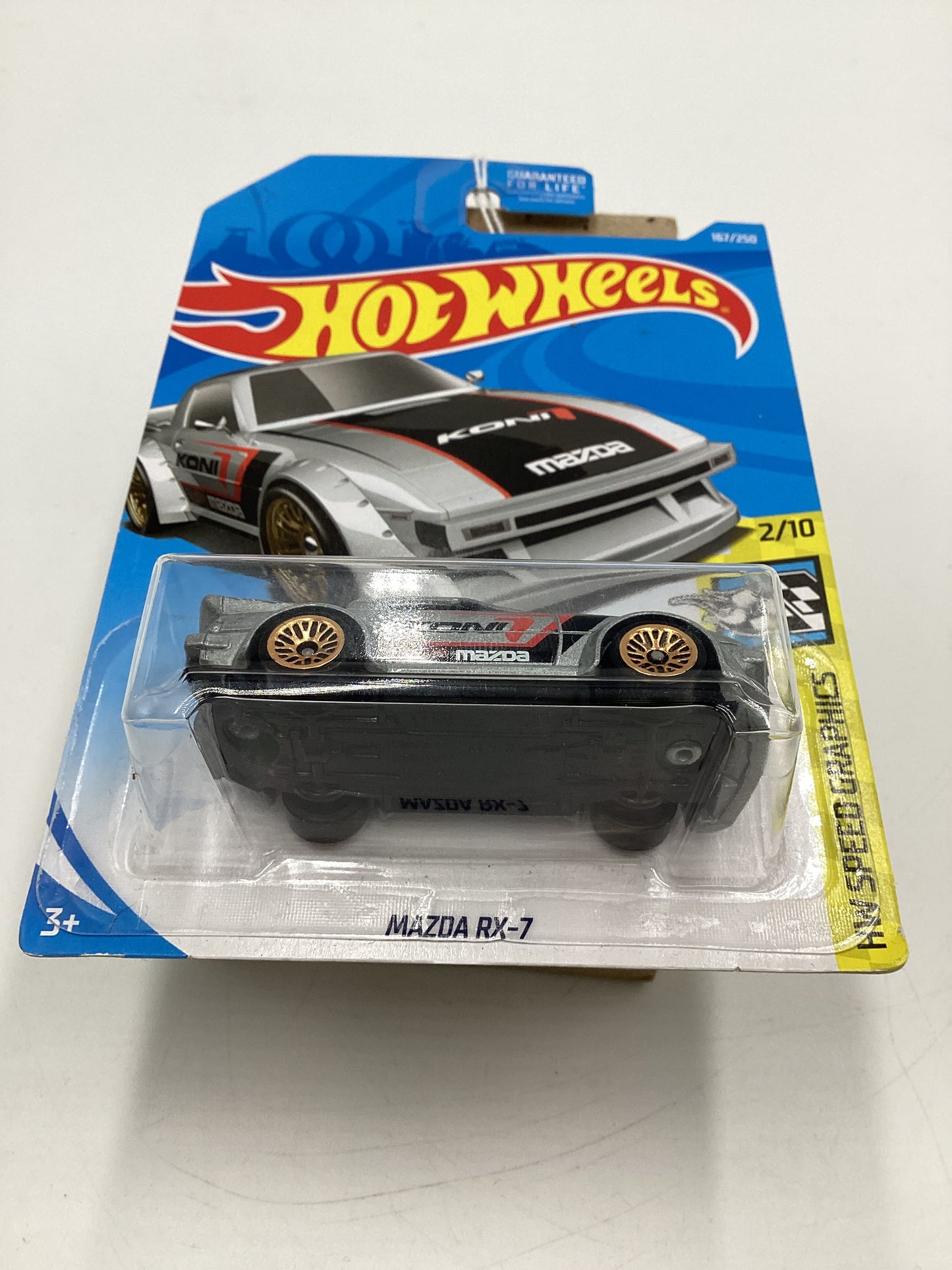 2019 Hot Wheels Speed Graphics #167 Mazda RX-7 Silver 83H