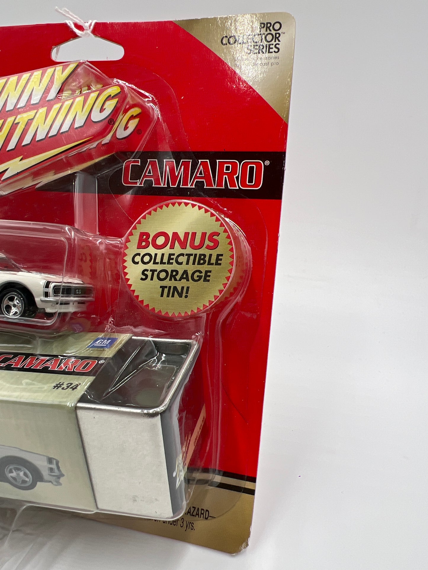 Johnny Lightning Pro Collector Series W/Storage Tin #34 1967 Chevy Camaro RS/SS White 227E