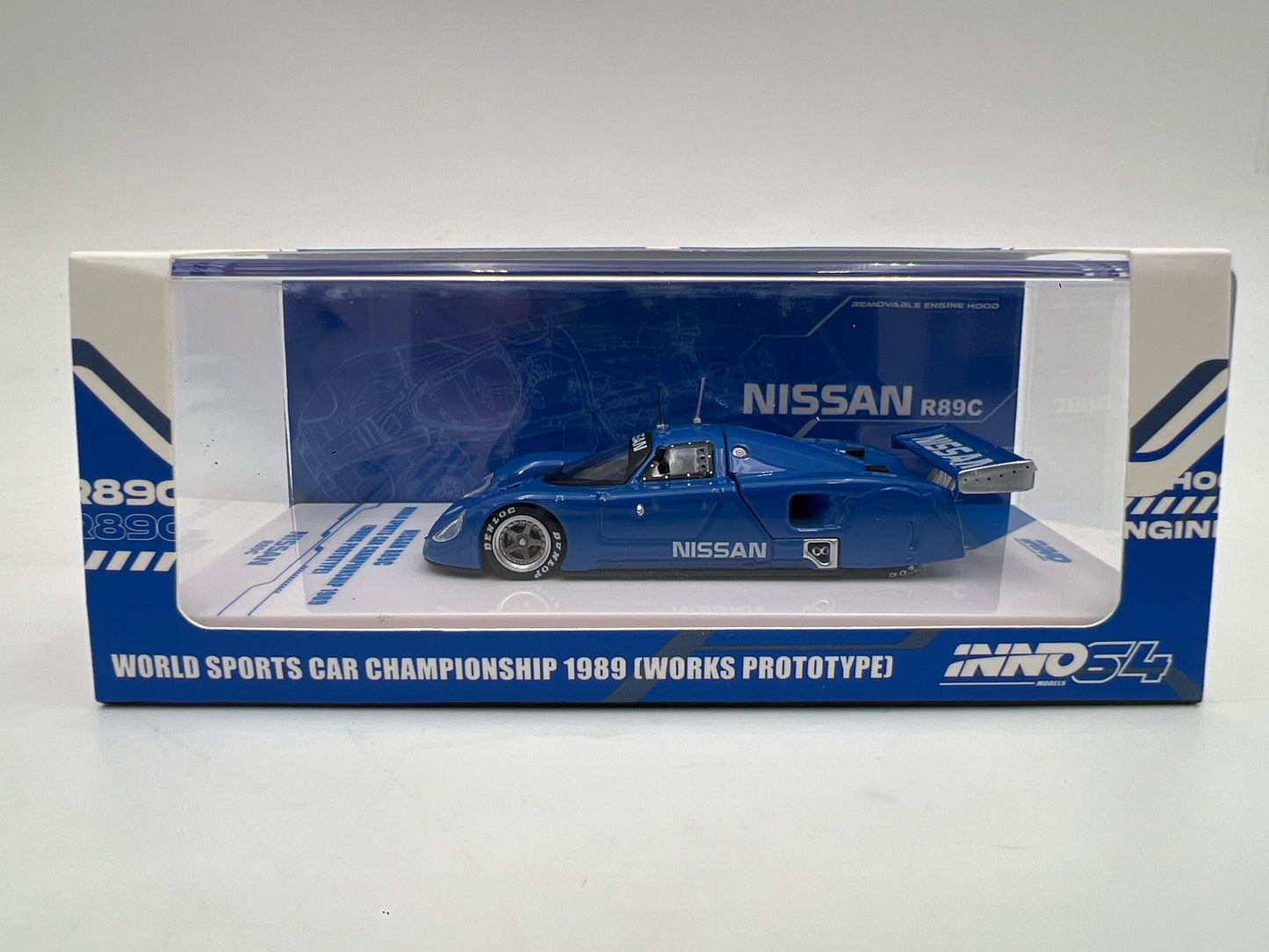 Inno64 1/64 Nissan R89C World Sports Car Championship 1989 Works Prototype Blue