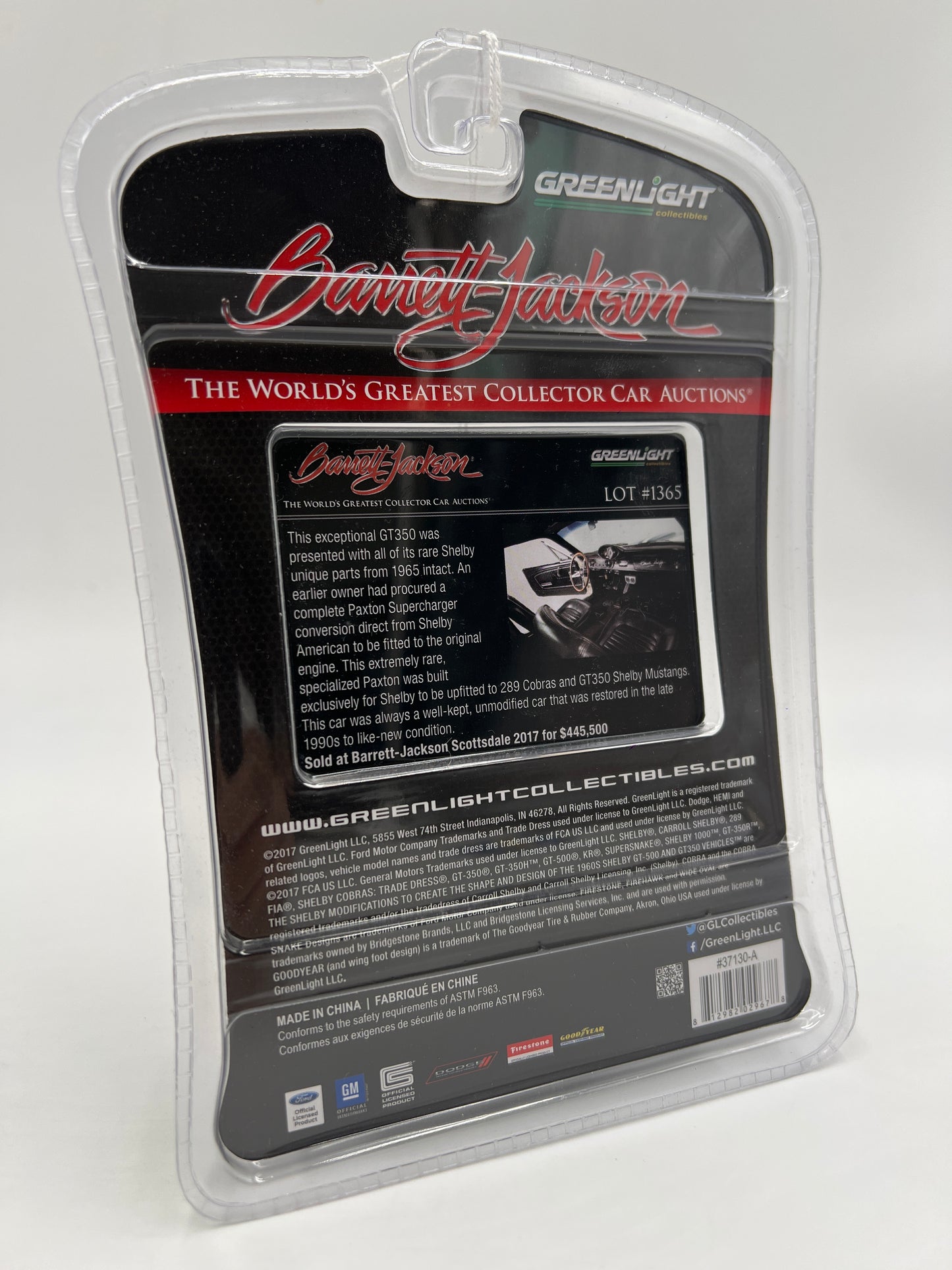 Greenlight Barrett Jackson Series 2 CHASE 1965 Shelby GT350 Fastback White