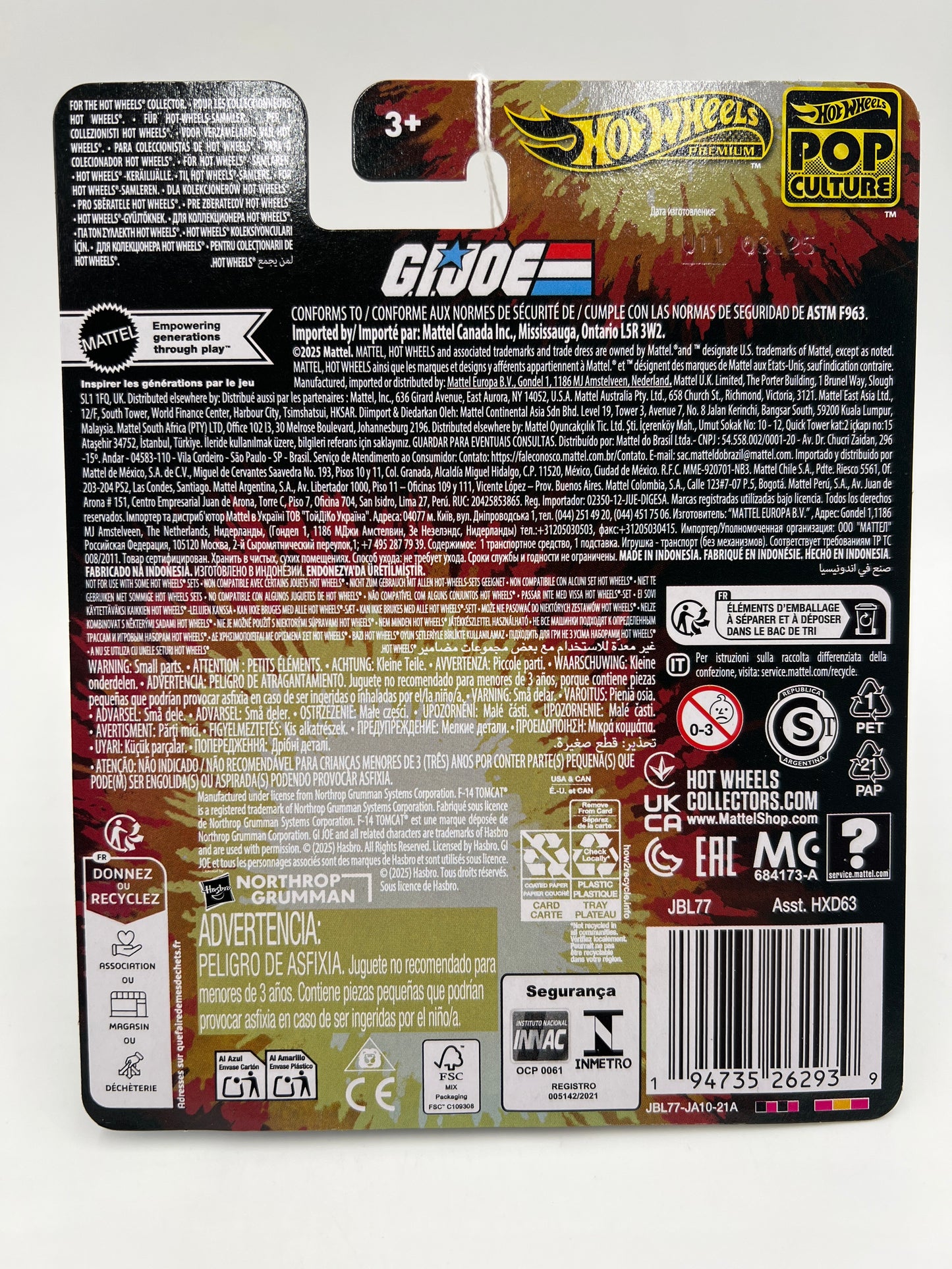 2025 Hot Wheels Premium Pop Culture G.I. Joe Combat Jet Skystriker Grumman F-14 Tomcat 269F