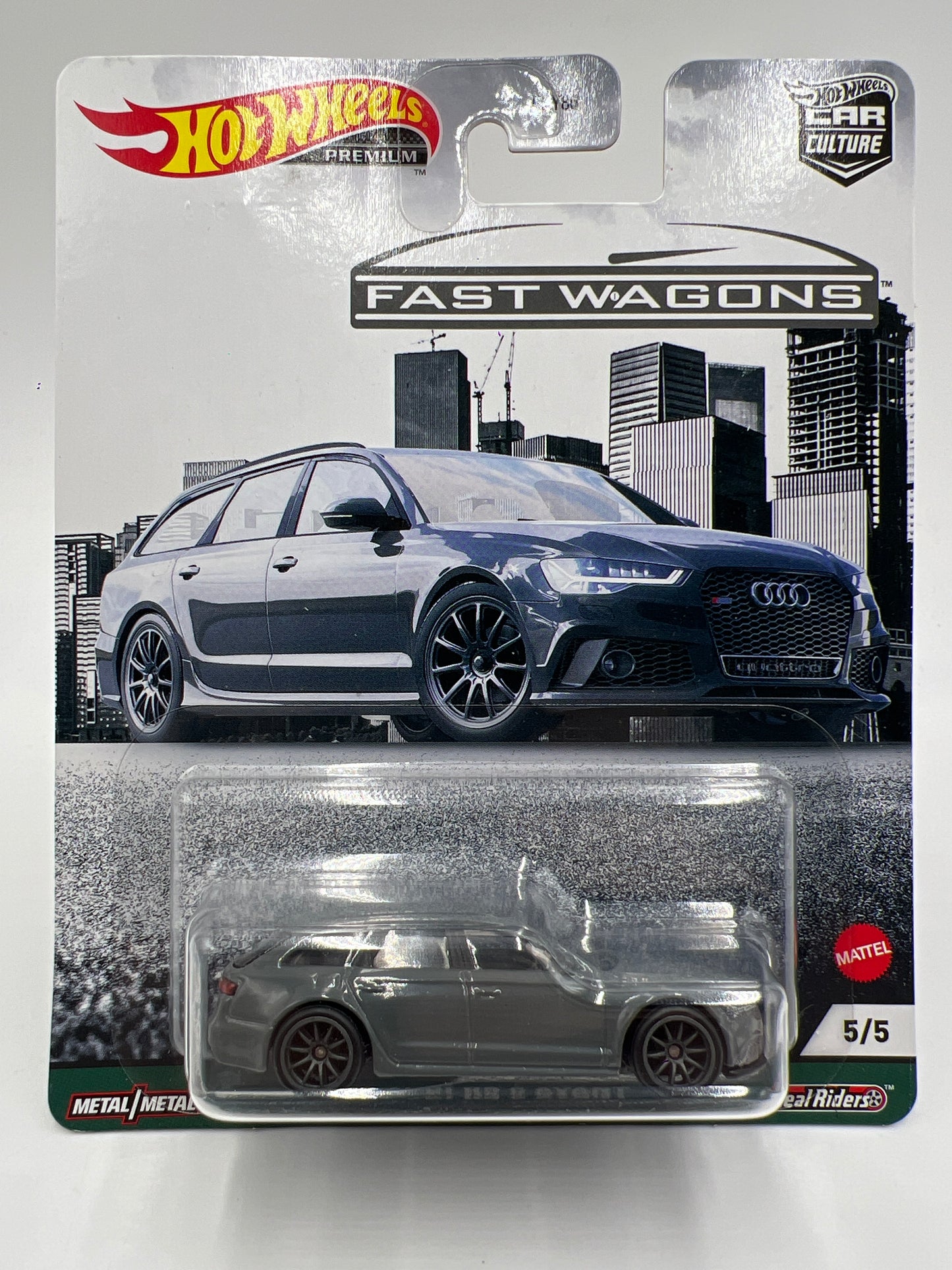 Hot Wheels Premium Fast Wagons #5 17 Audi RS 6 Avant Gray 246K