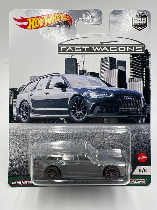 Hot Wheels Premium Fast Wagons #5 17 Audi RS 6 Avant Gray 246K
