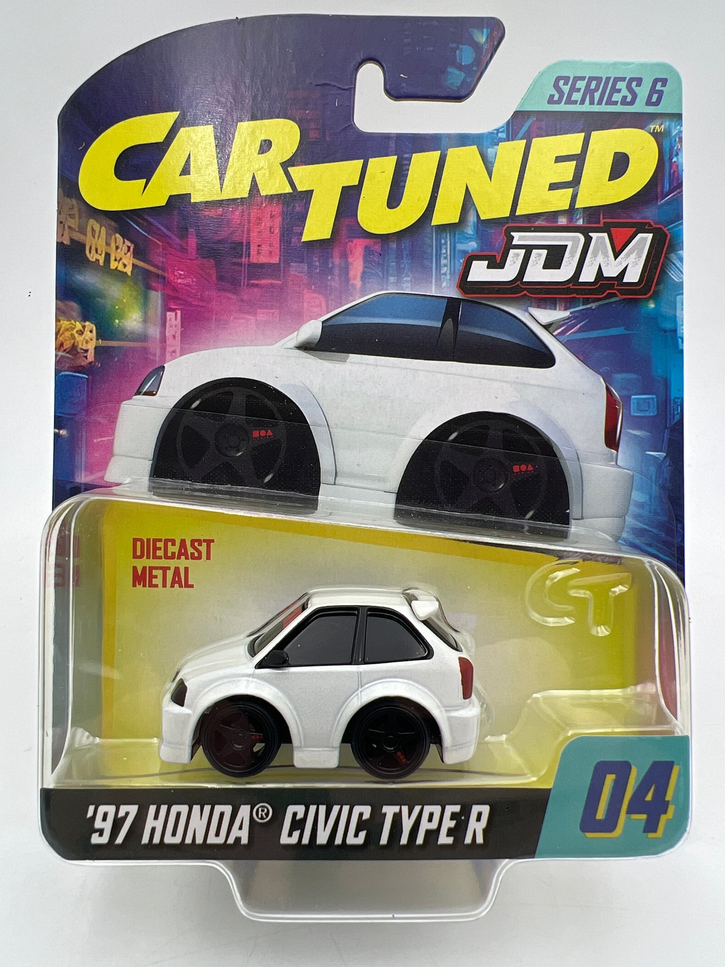 MGA Car Tuned JDM Series 6 #4 97 Honda Civic Type R White