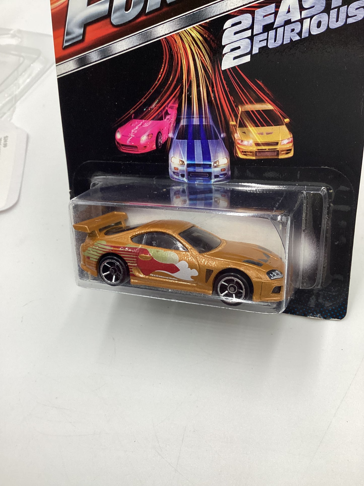 2015 Hot Wheels Fast & Furious #2 94 Toyota Supra Gold W/Protector