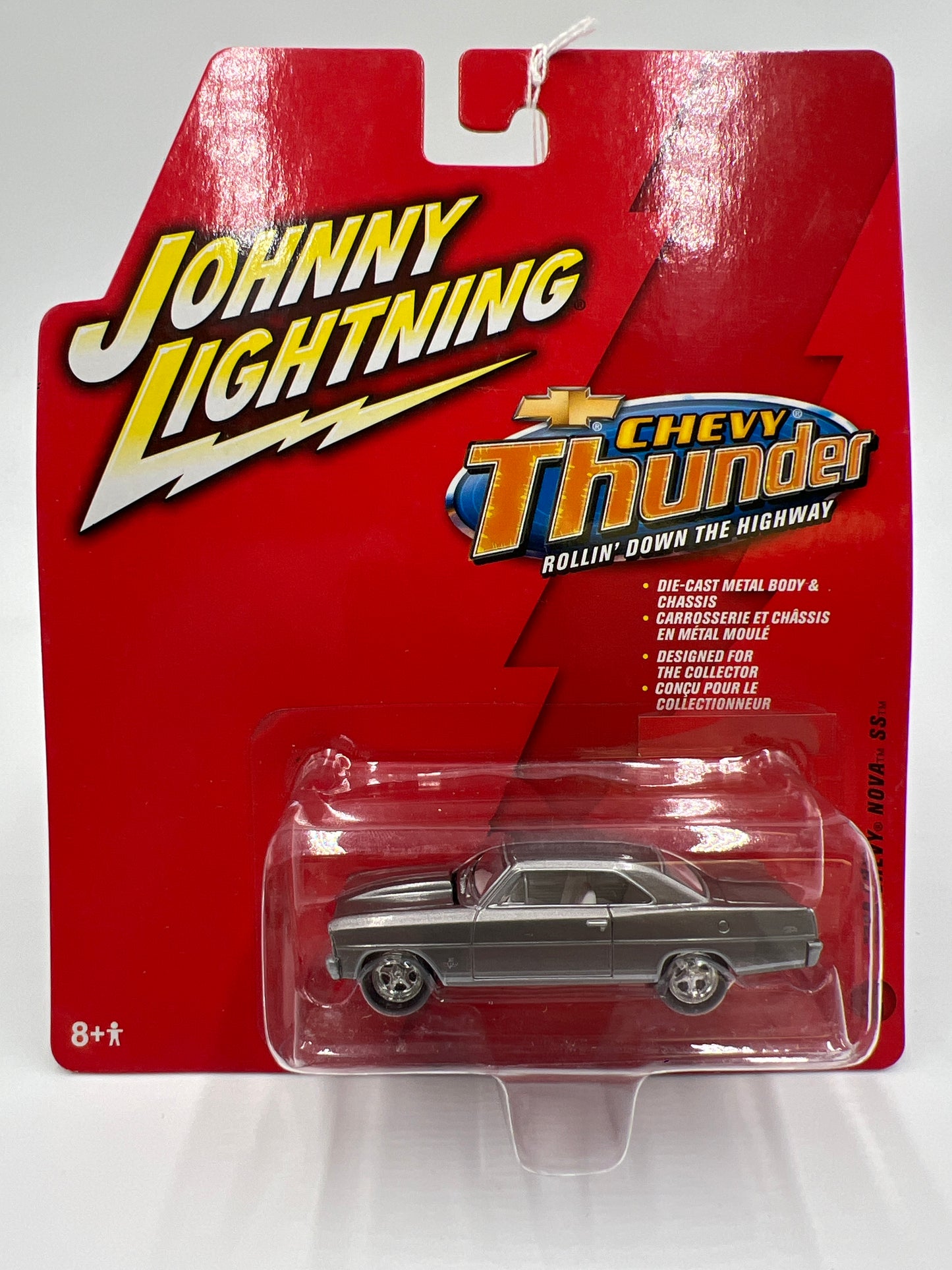 Johnny Lightning White Lightning Chase Chevy Thunder #27 1966 Chevy Nova SS Silver