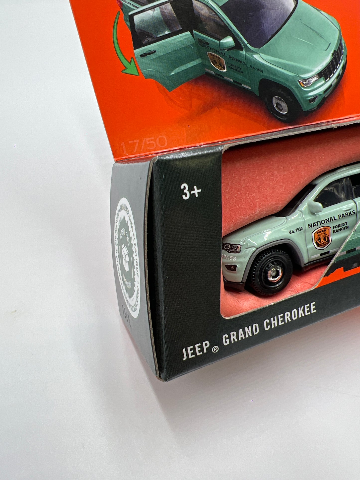 2025 Matchbox Moving Parts #17 National Parks Jeep Grand Cherokee Green 169G