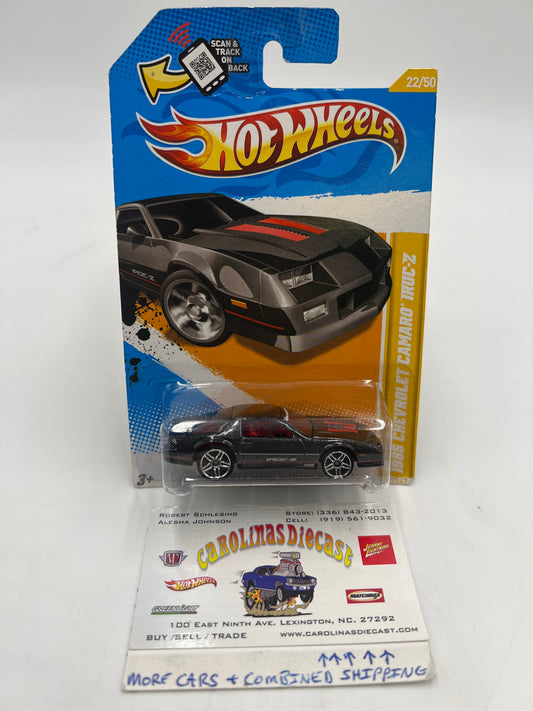 2012 Hot Wheels New Models #22 1985 Chevrolet Camaro Walmart Exclusive IROC-Z Black W/Protector