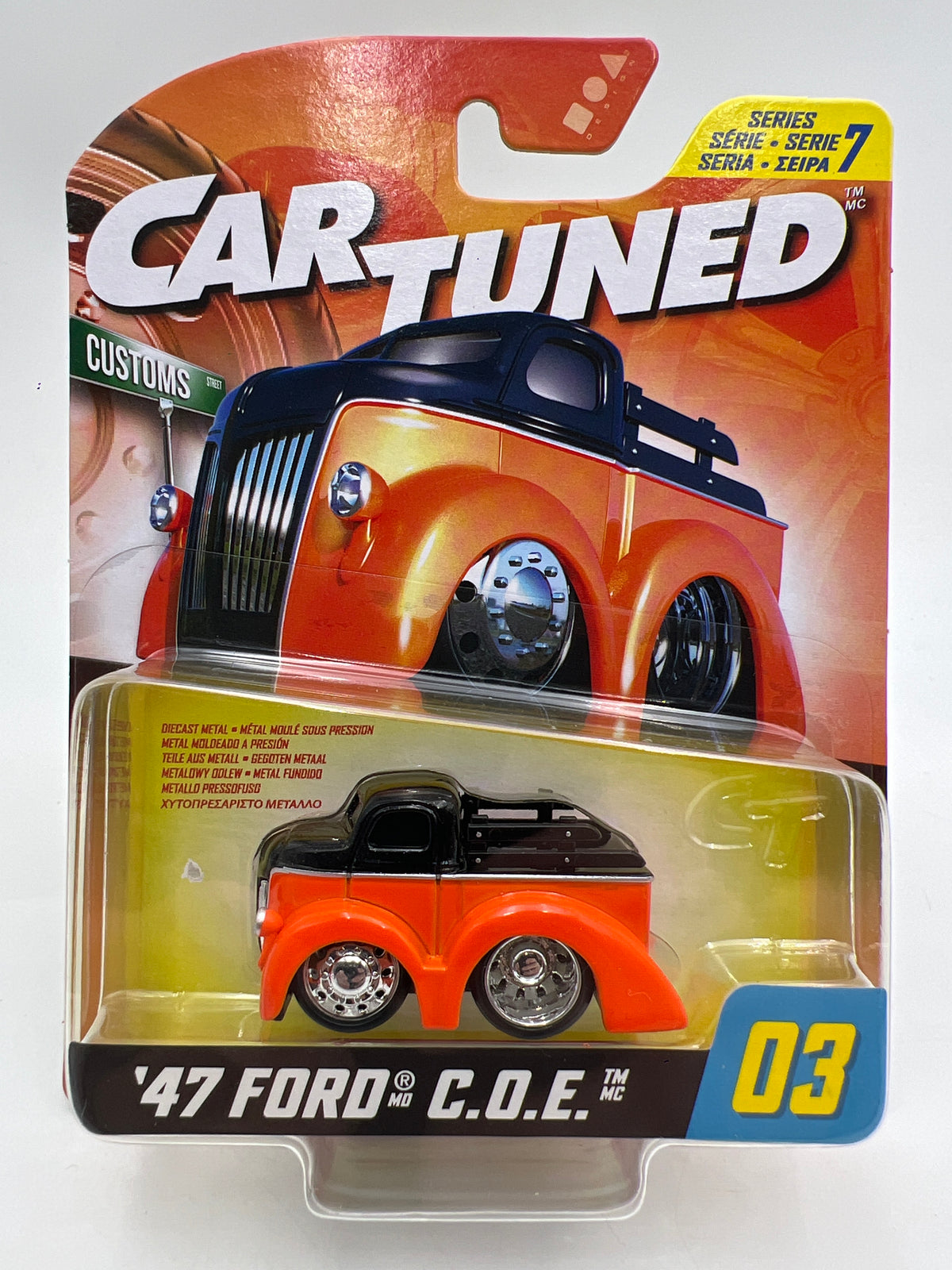MGA Car Tuned Hobby Exclusive Series 7 #3 47 Ford COE Orange/Black