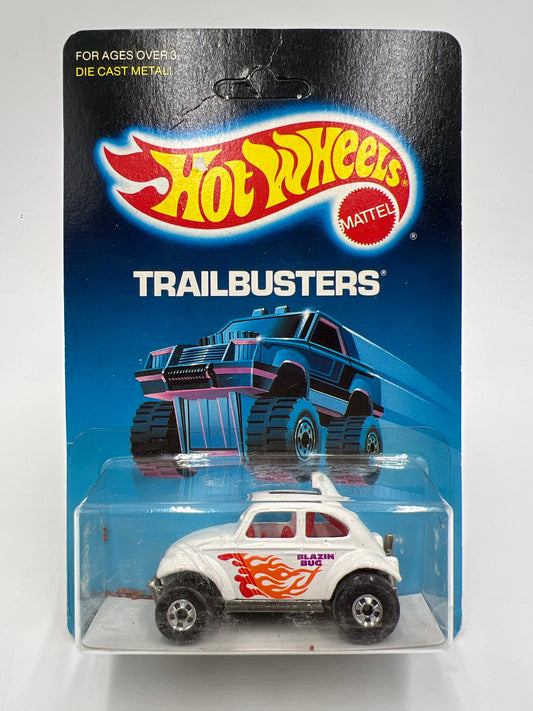 Hot Wheels Original 1986 Trailbusters Baja Bug White Unpunched W/Protector